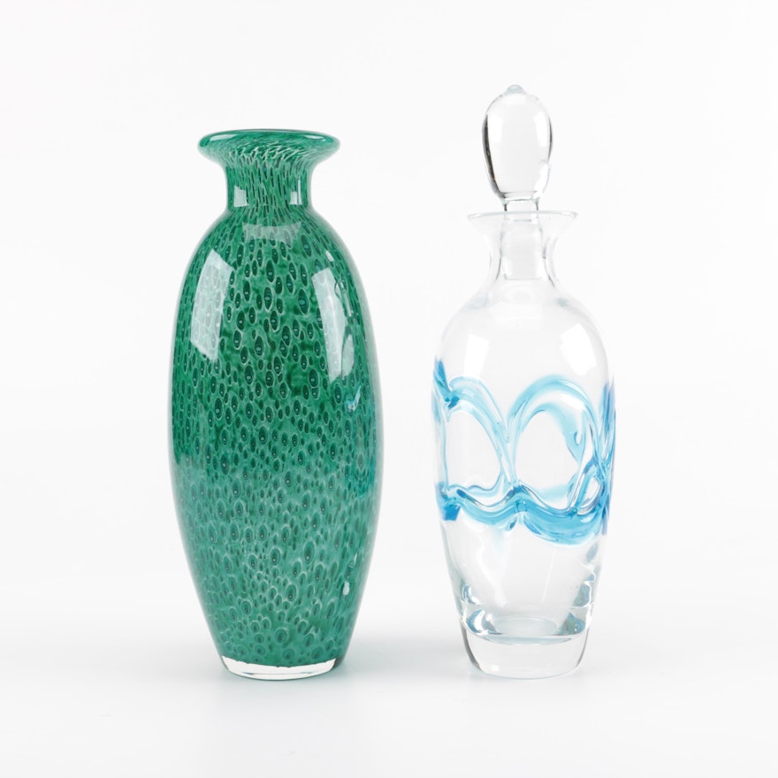 A Pair of Art Glass Vessels