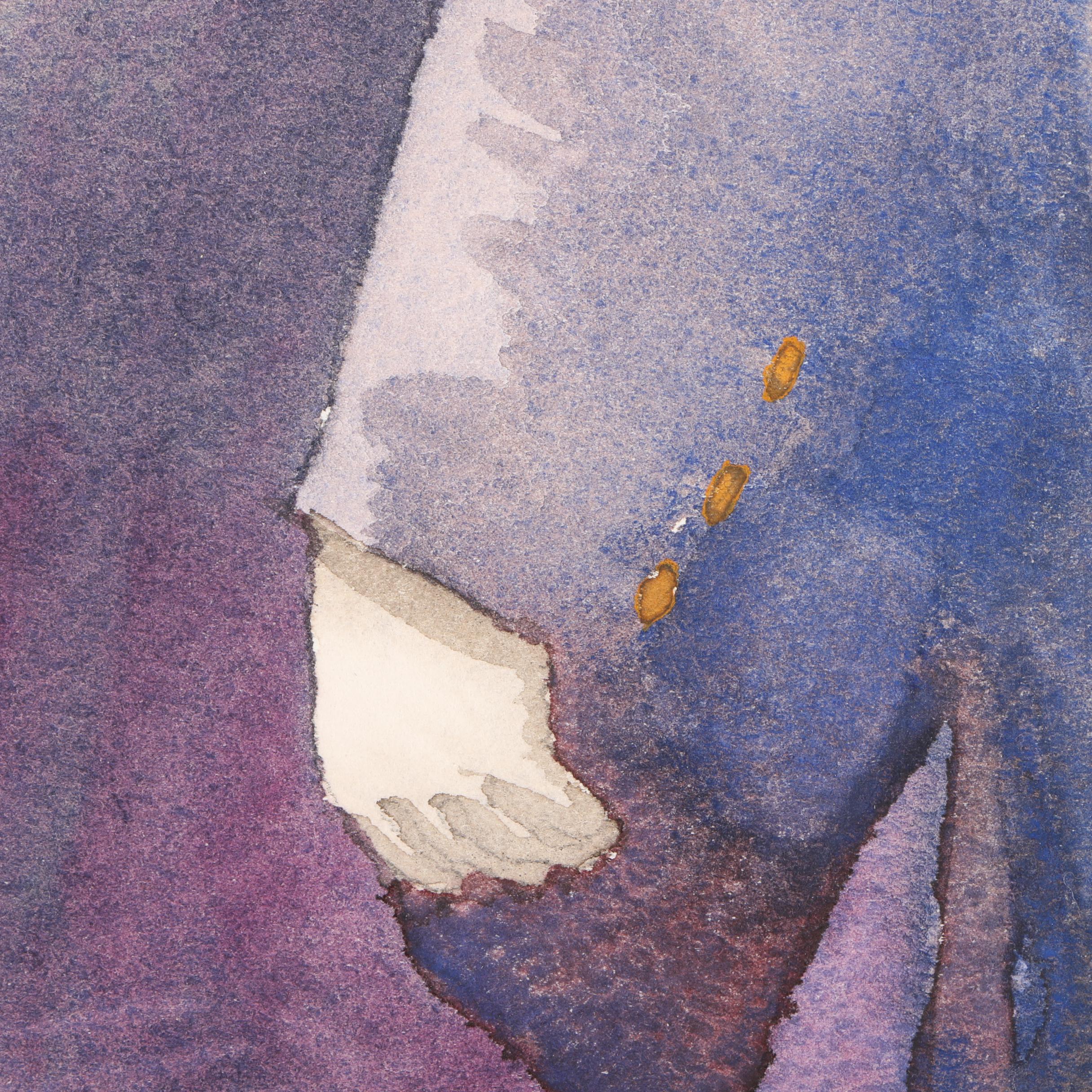 John Ward Watercolor of a Police Officer