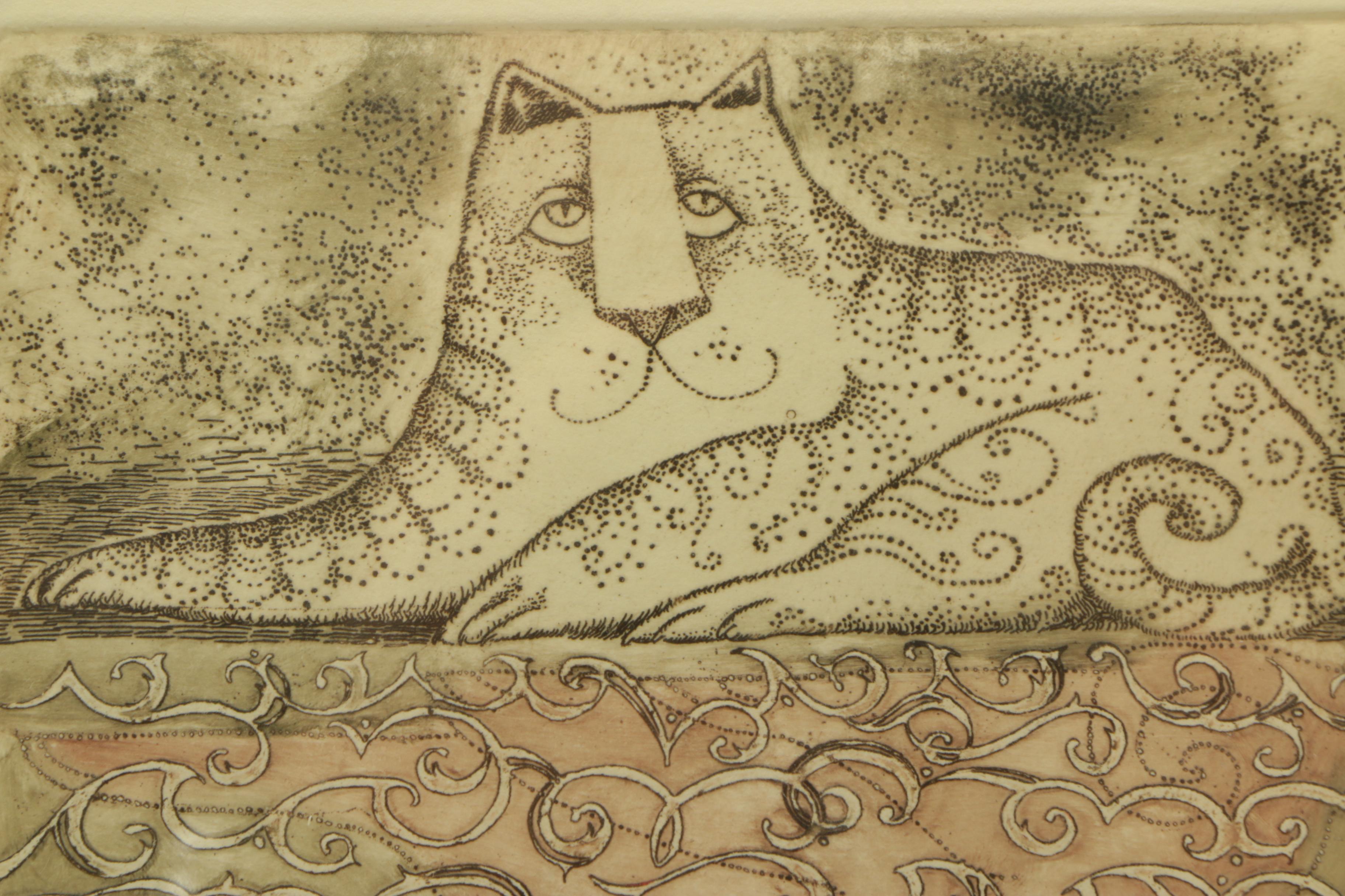 Carol Travers Lummus Limited Edition Etching "Please Arrange an Ovation"