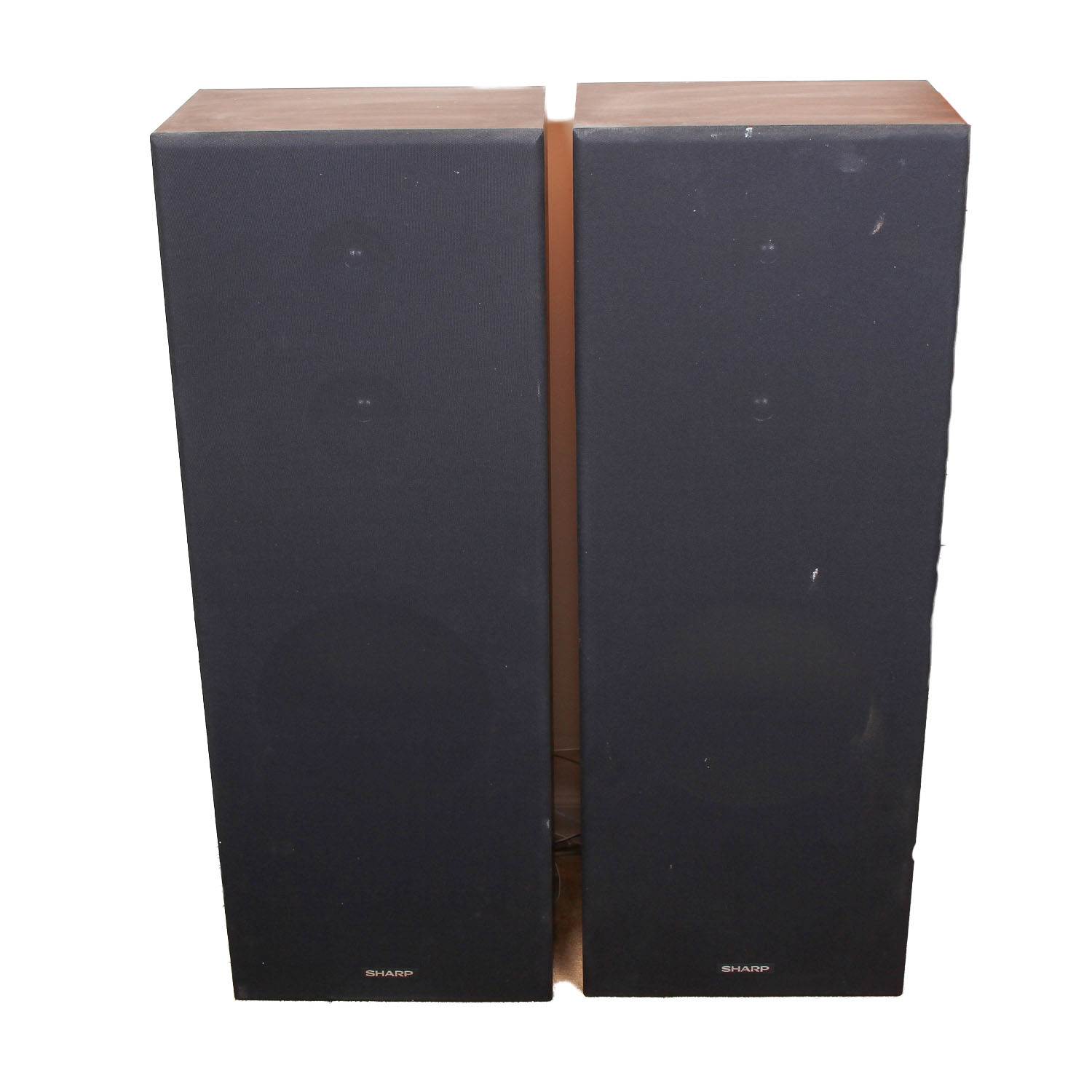 Two Sharp Stereo Speakers
