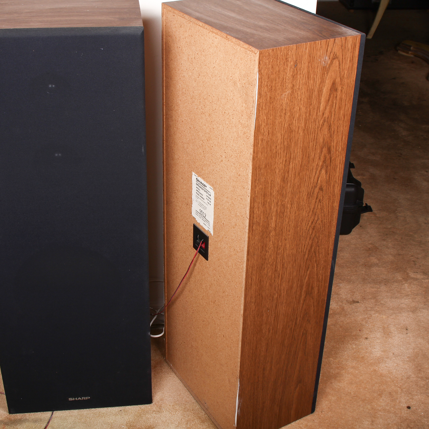 Two Sharp Stereo Speakers