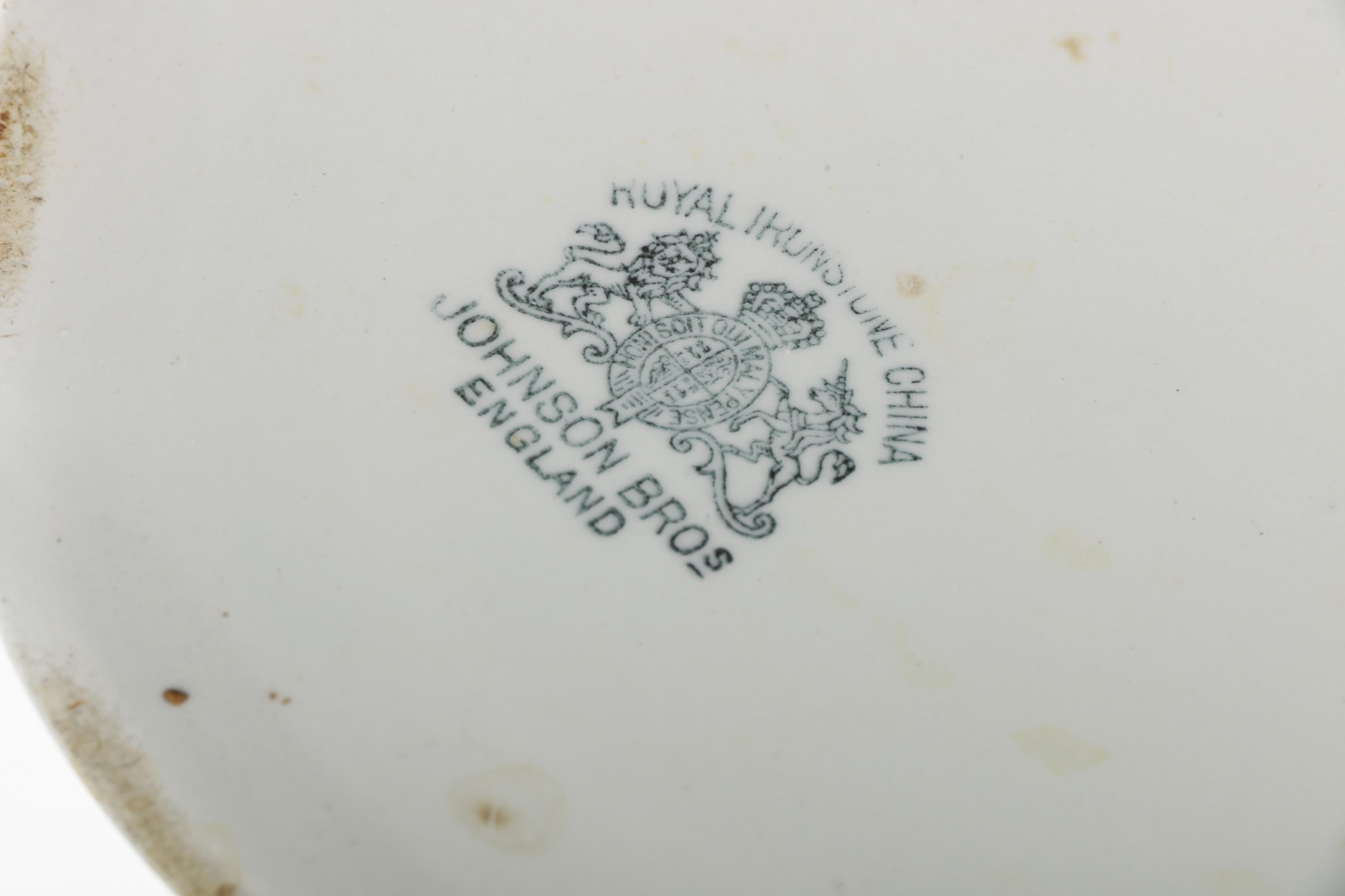 Johnson Bros. Antique Chamber Pot and Adams Ironstone Pitcher