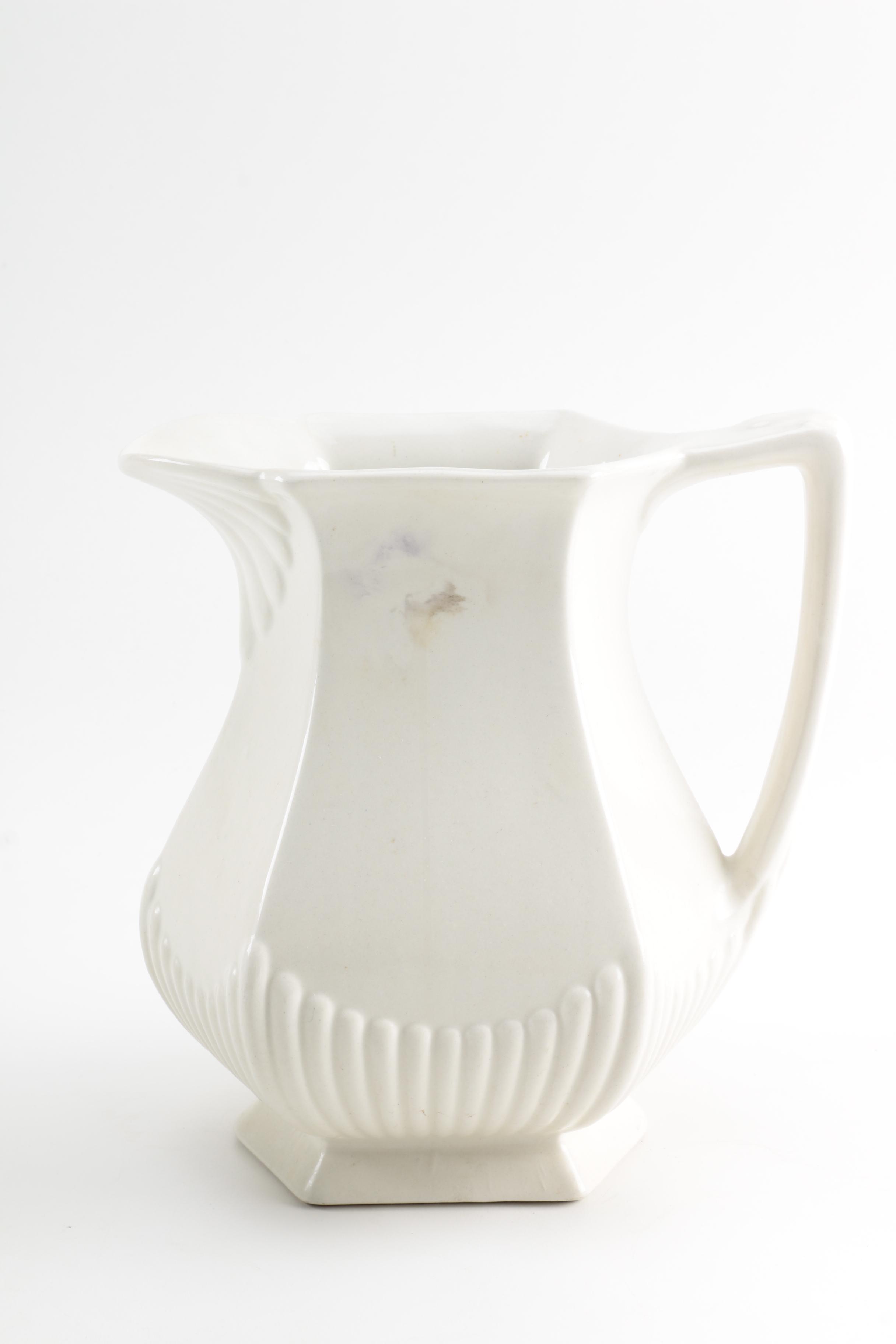 Johnson Bros. Antique Chamber Pot and Adams Ironstone Pitcher