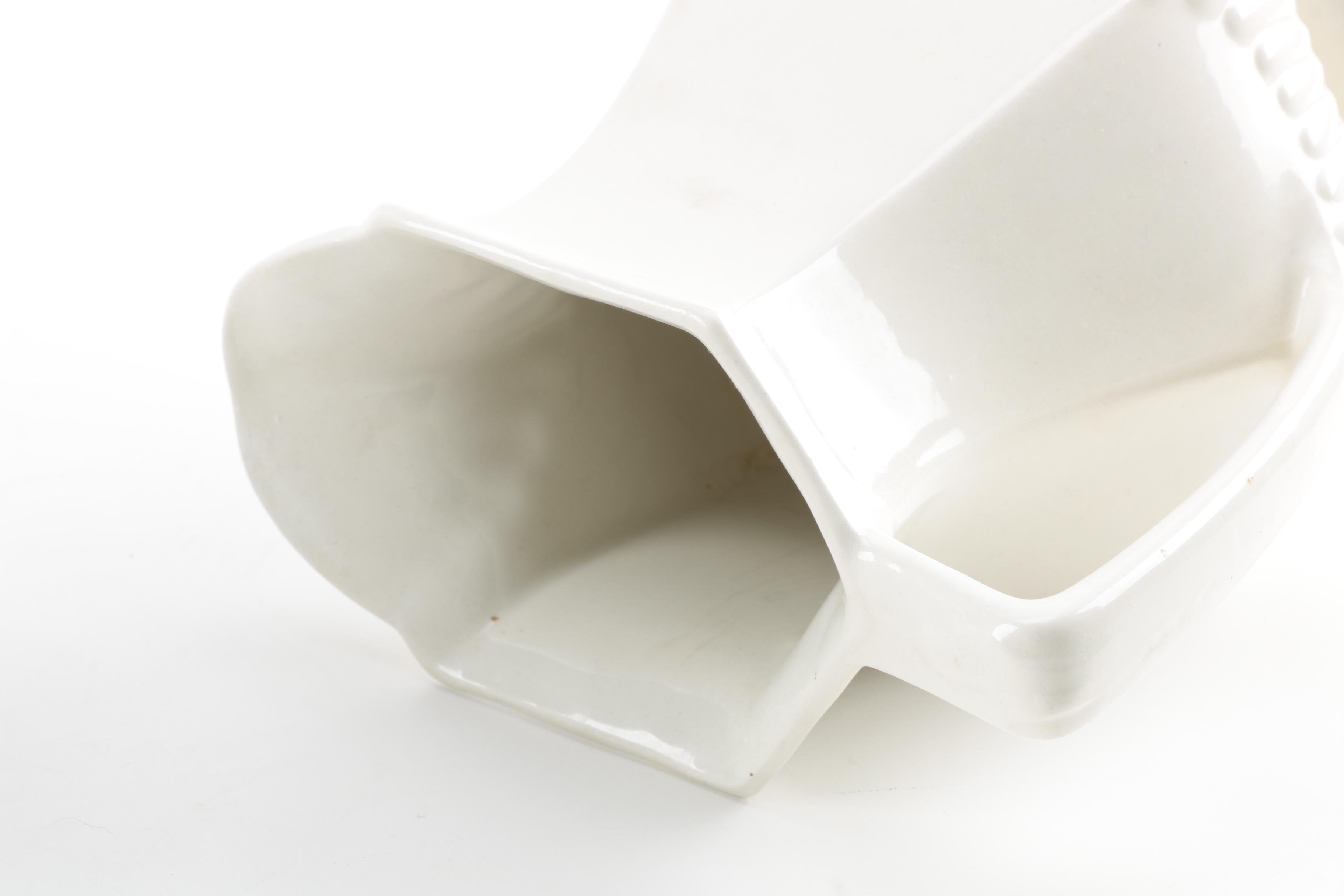 Johnson Bros. Antique Chamber Pot and Adams Ironstone Pitcher