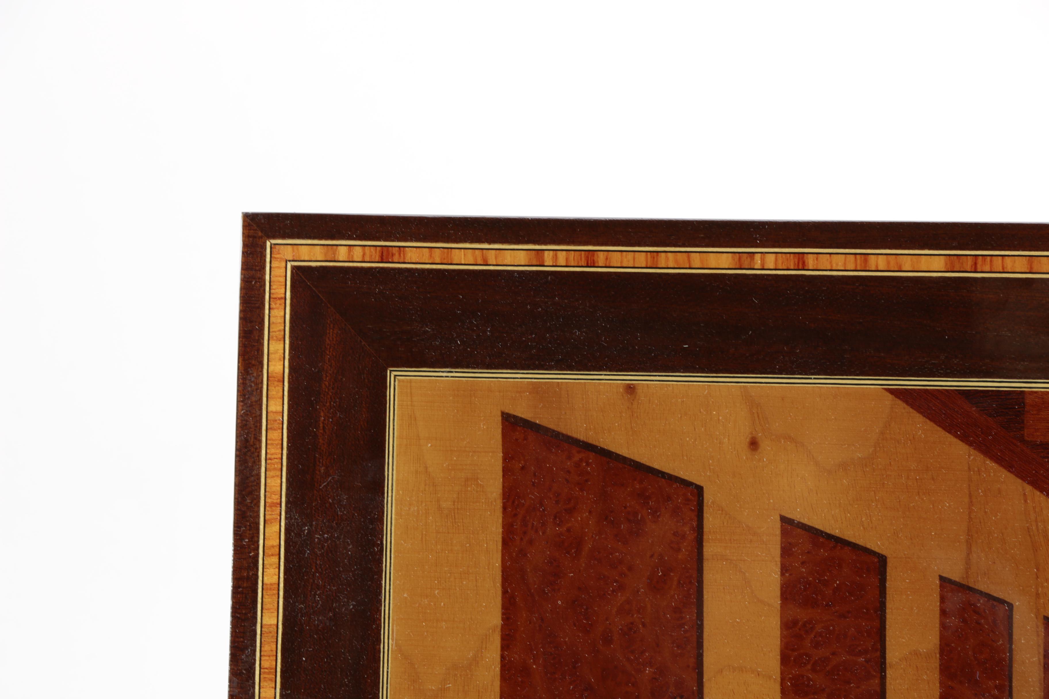 Italian Wooden Inlaid Wall Hanging depicting "The Last Supper"