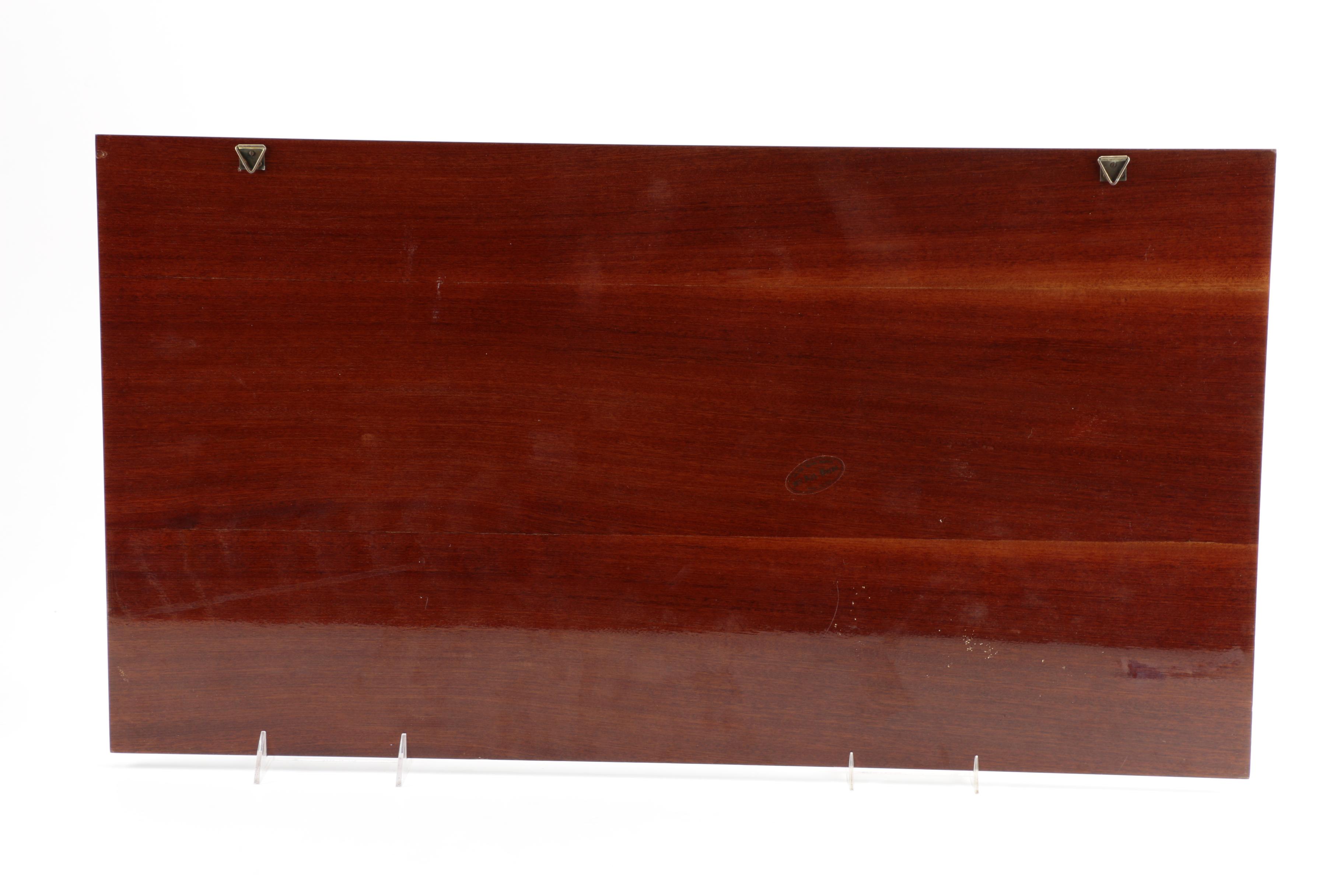 Italian Wooden Inlaid Wall Hanging depicting "The Last Supper"