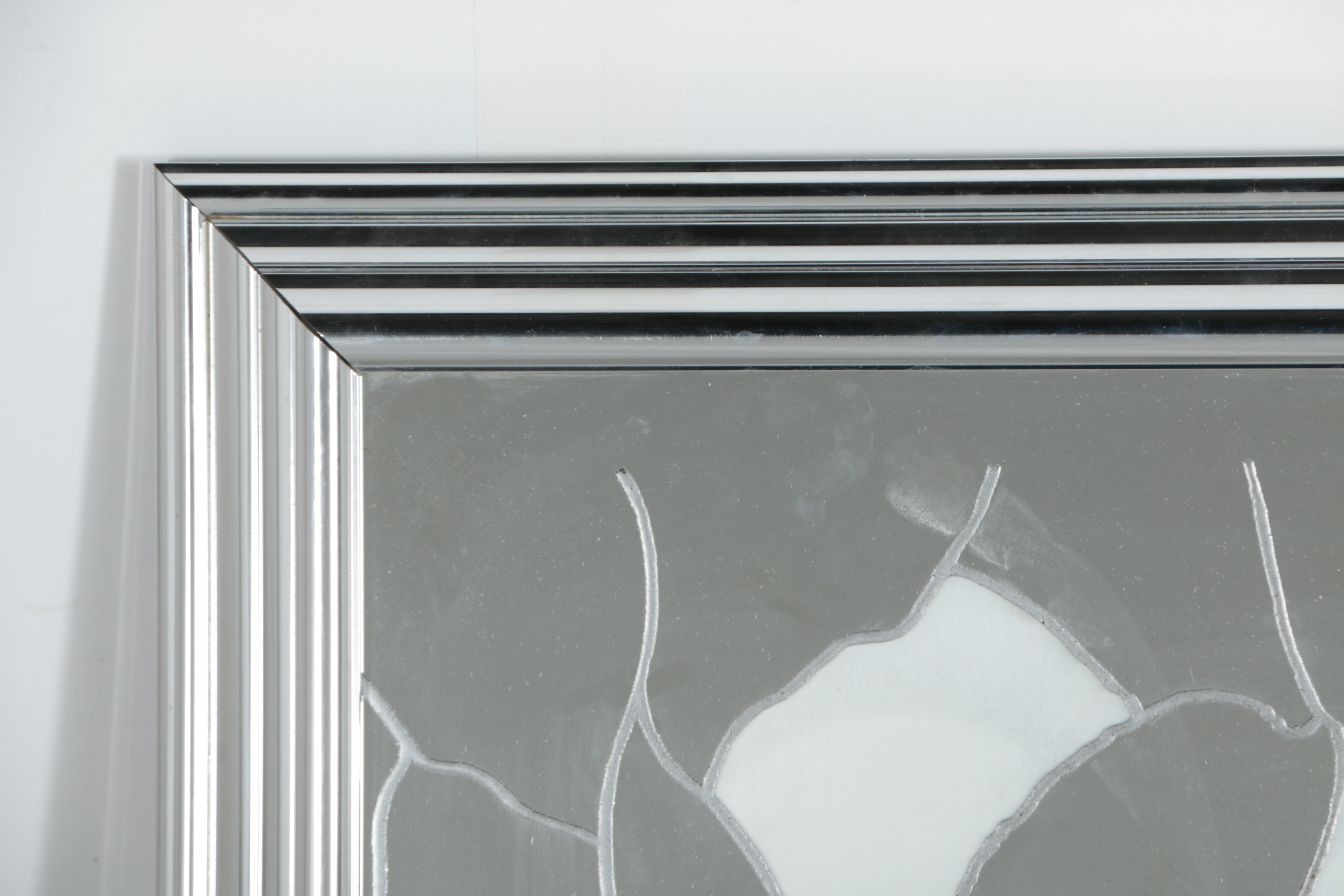 Jillian Field Serigraph on Glass of a Flower