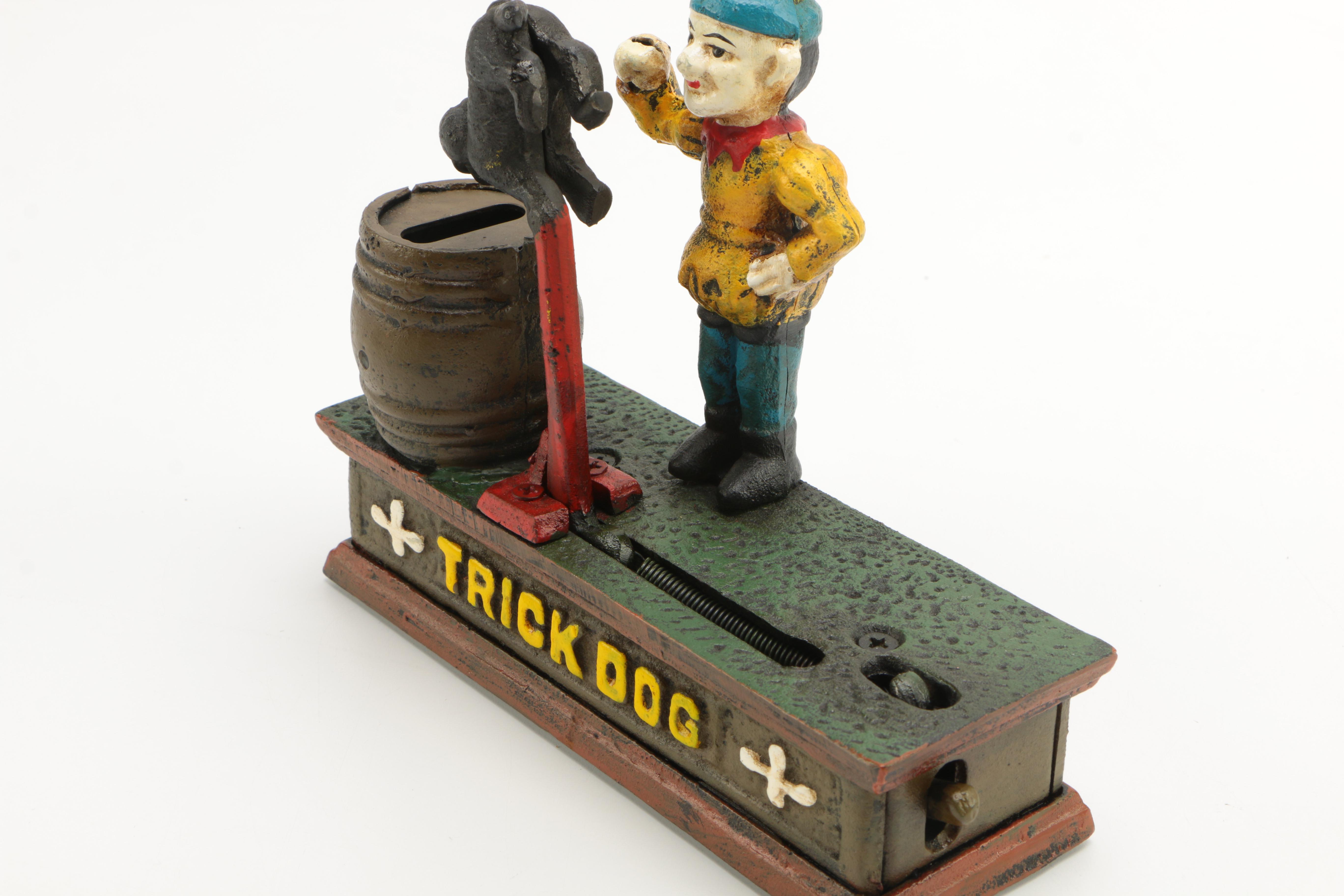 "Trick Dog" Cast Iron Mechanical Bank