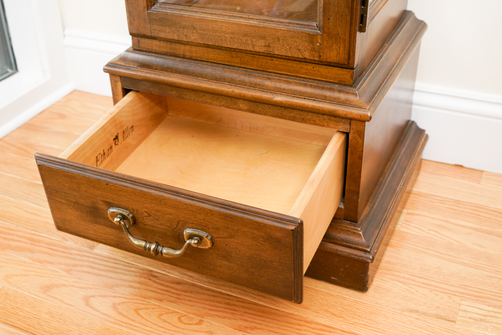 Mahogany Curio Cabinet by Ethan Allen