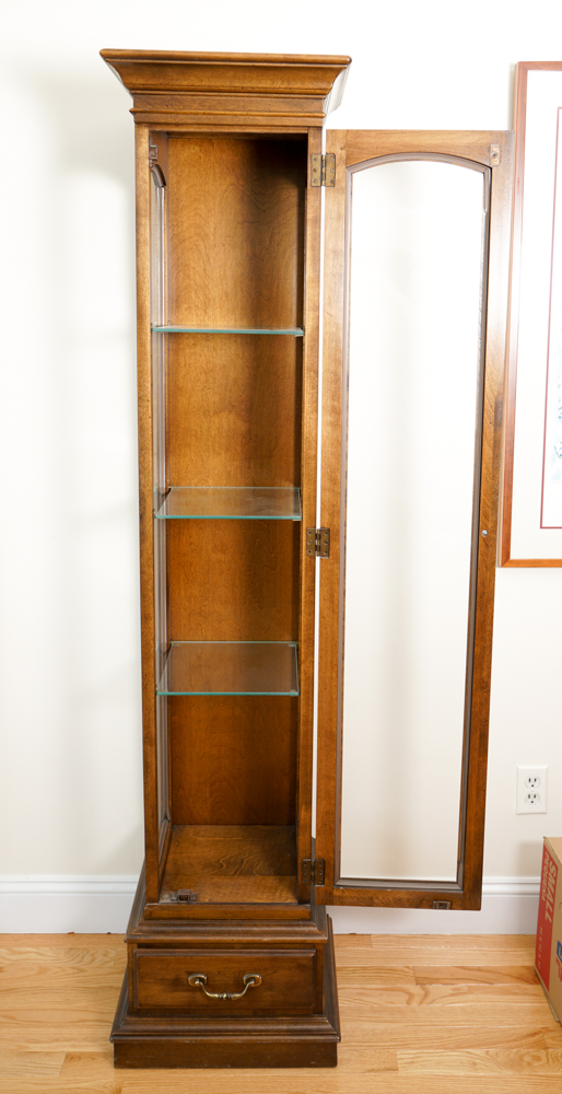 Mahogany Curio Cabinet by Ethan Allen