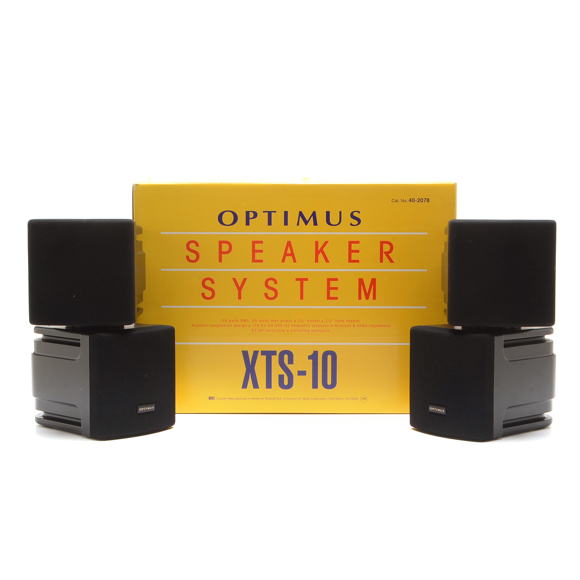 Pair of Optimus Speaker System Model XTS-10 Units