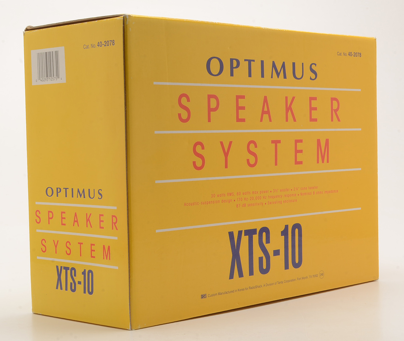 Pair of Optimus Speaker System Model XTS-10 Units