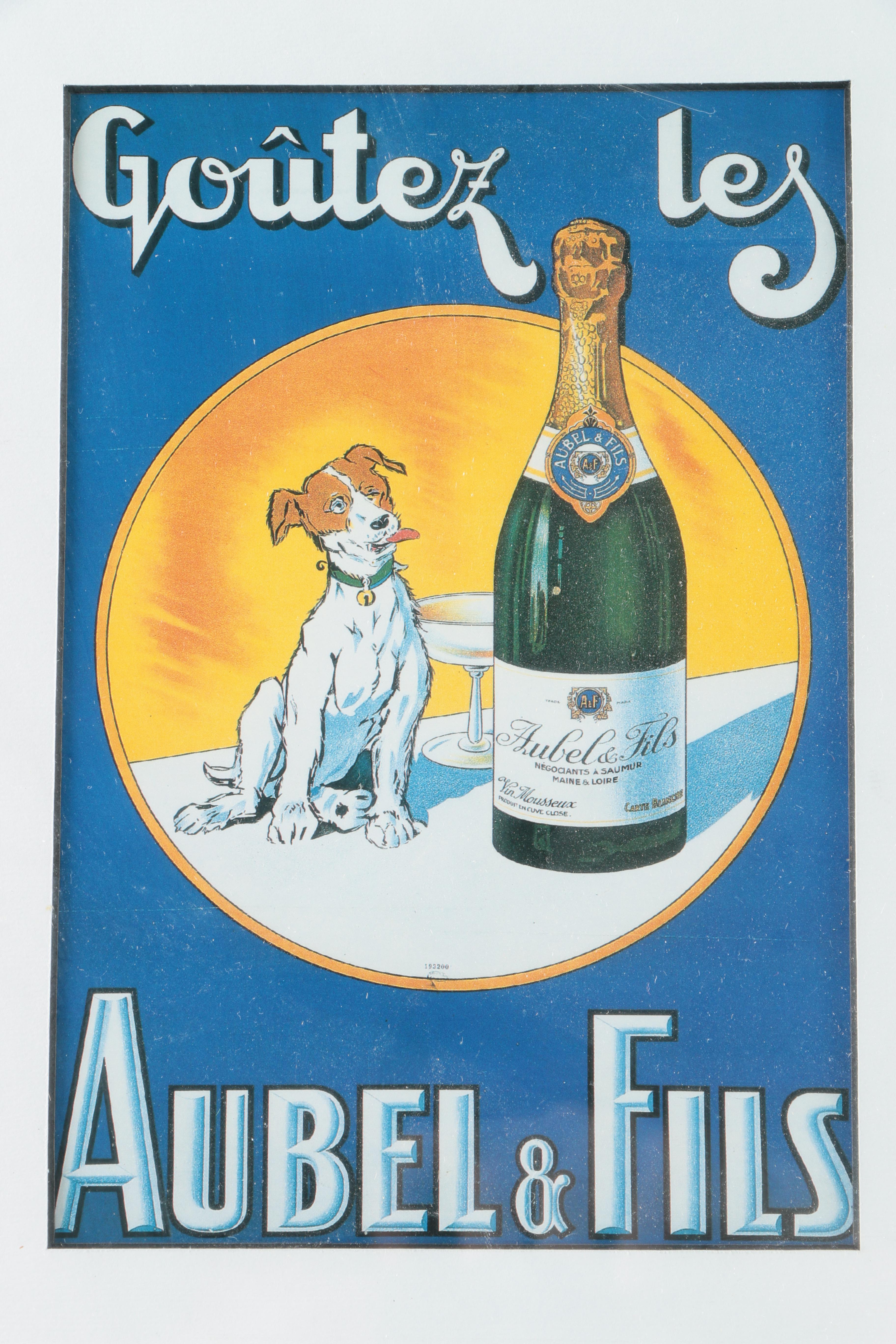 Vintage Offset Lithograph "Goutez les Aubel & Fils"