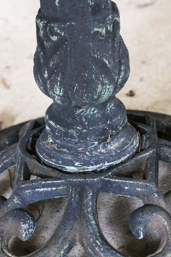 Patinated Cast Aluminum Bird Bath