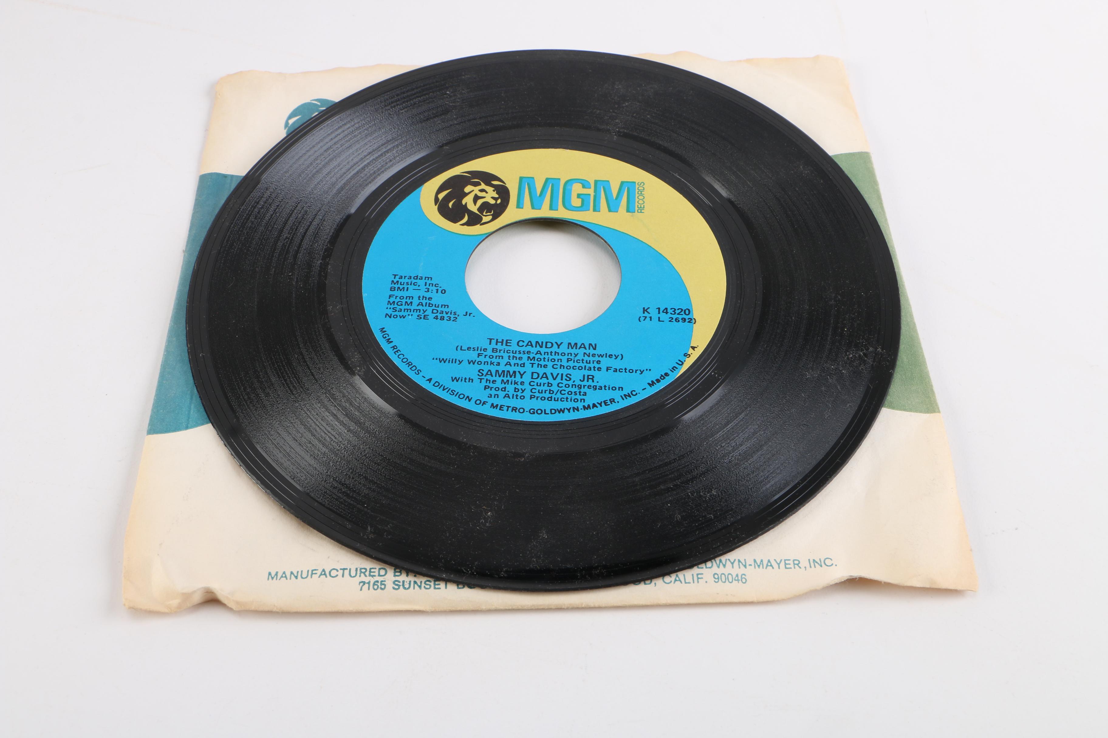 RCA Victor Portable Record Player and 45 rpm Singles