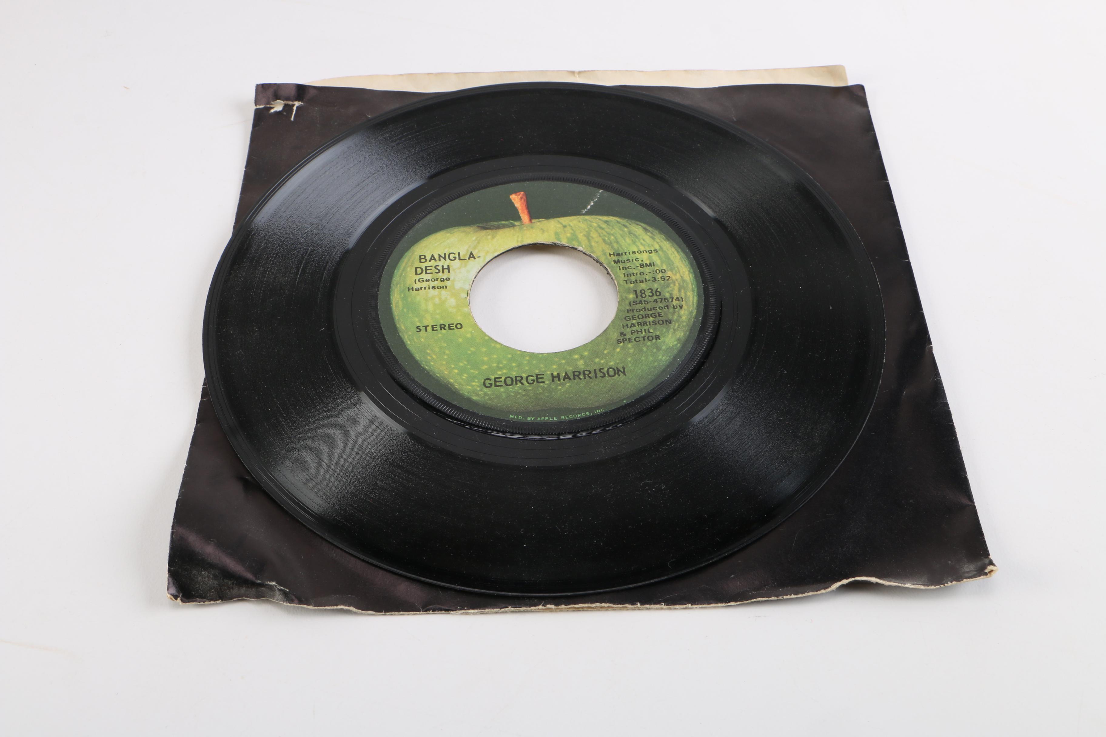 RCA Victor Portable Record Player and 45 rpm Singles