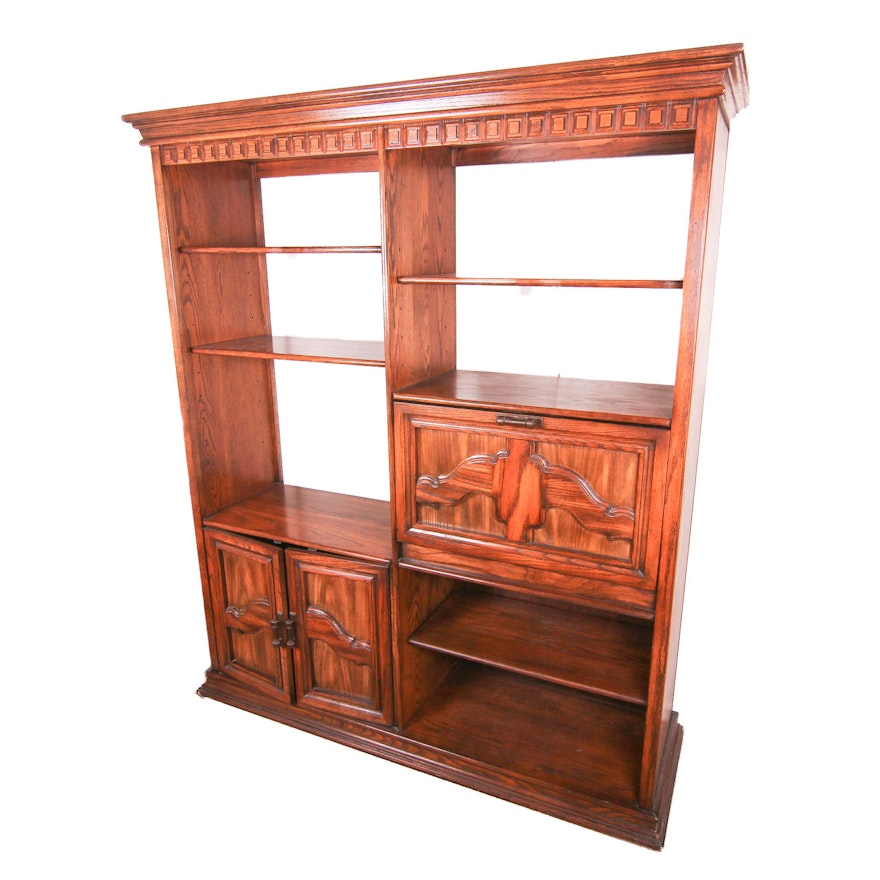 Carved Wood Entertainment Center