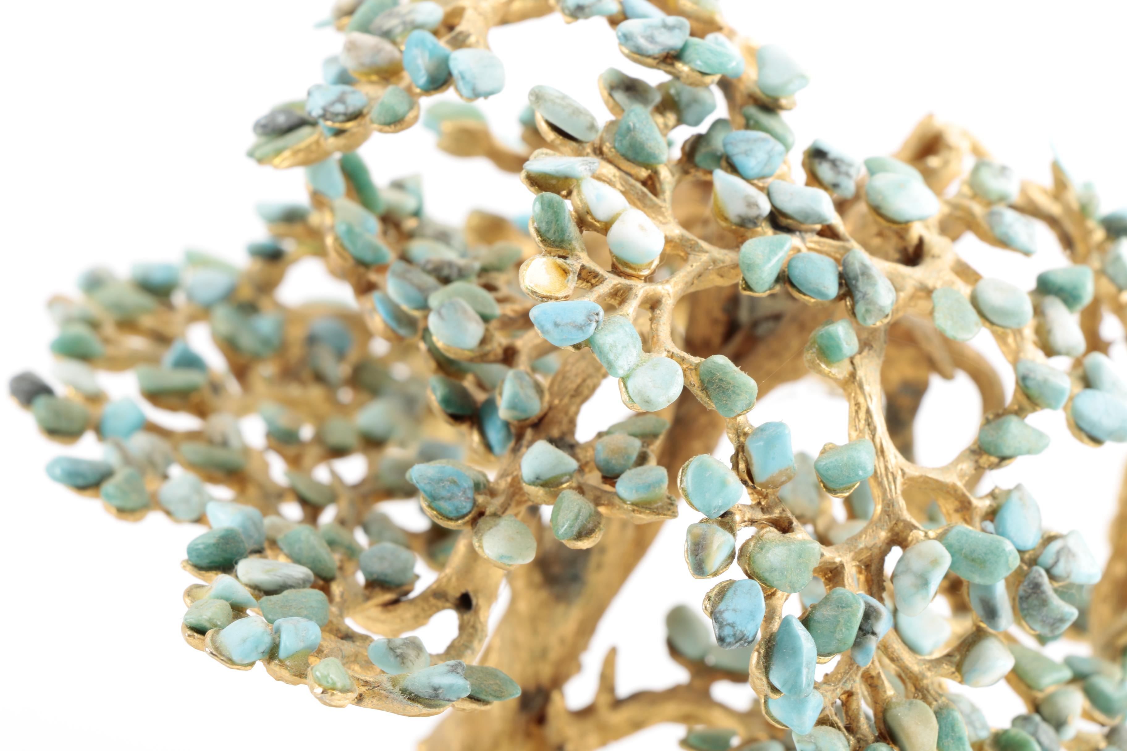 Turquoise and Quartz Bonsai Tree