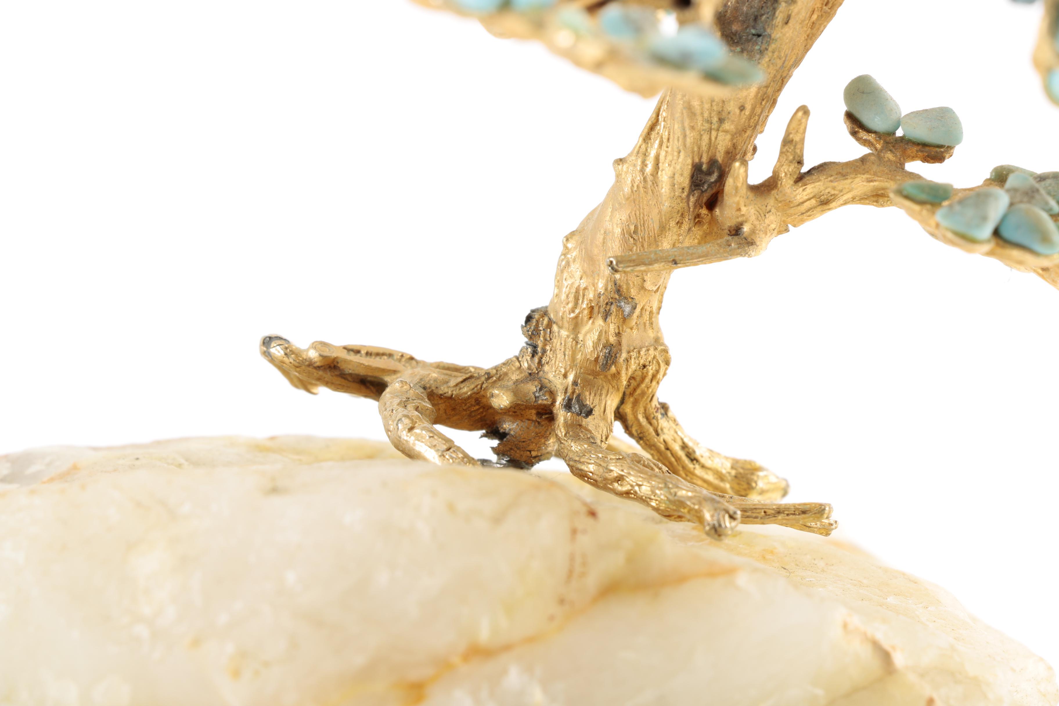 Turquoise and Quartz Bonsai Tree