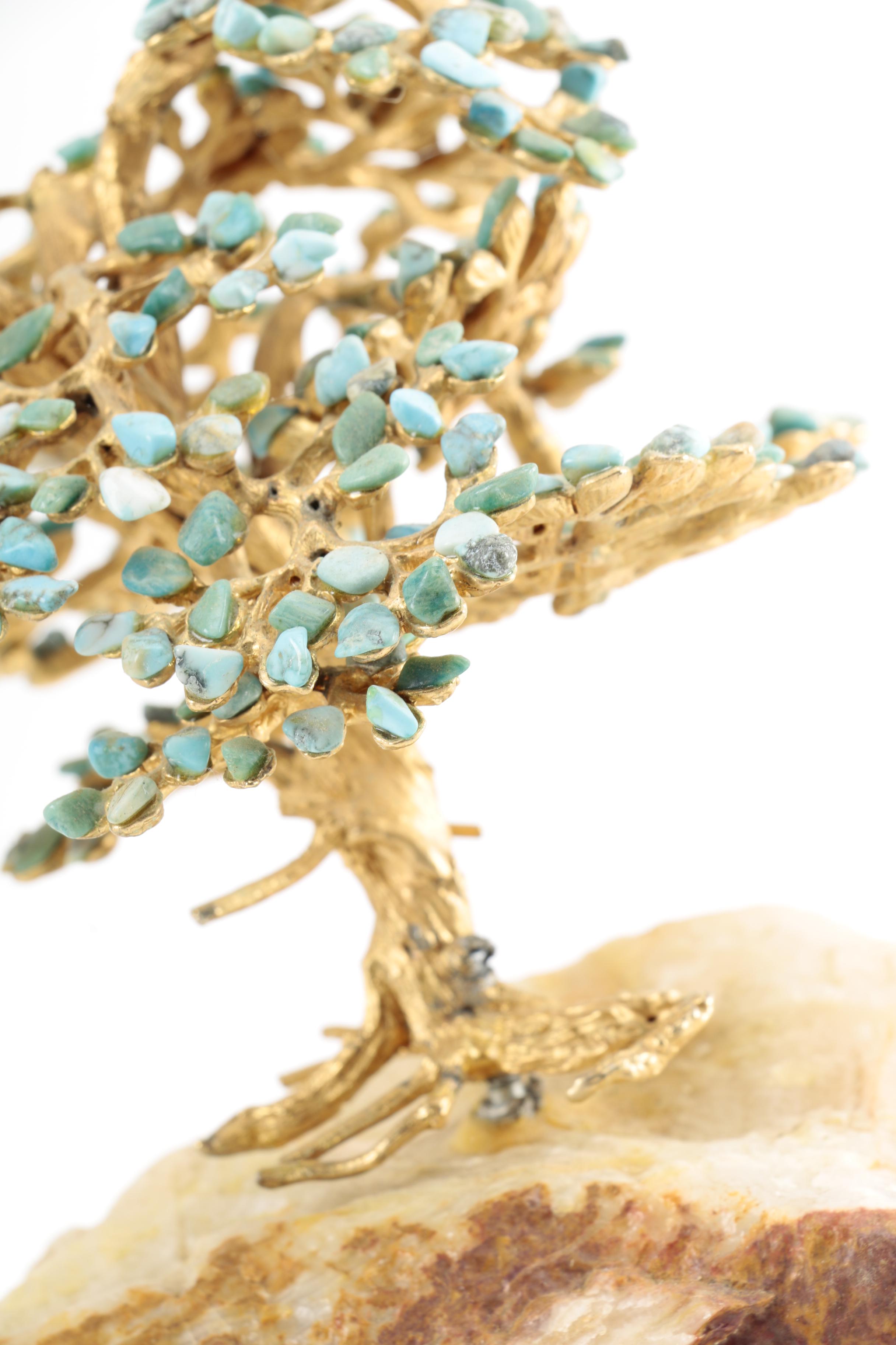 Turquoise and Quartz Bonsai Tree