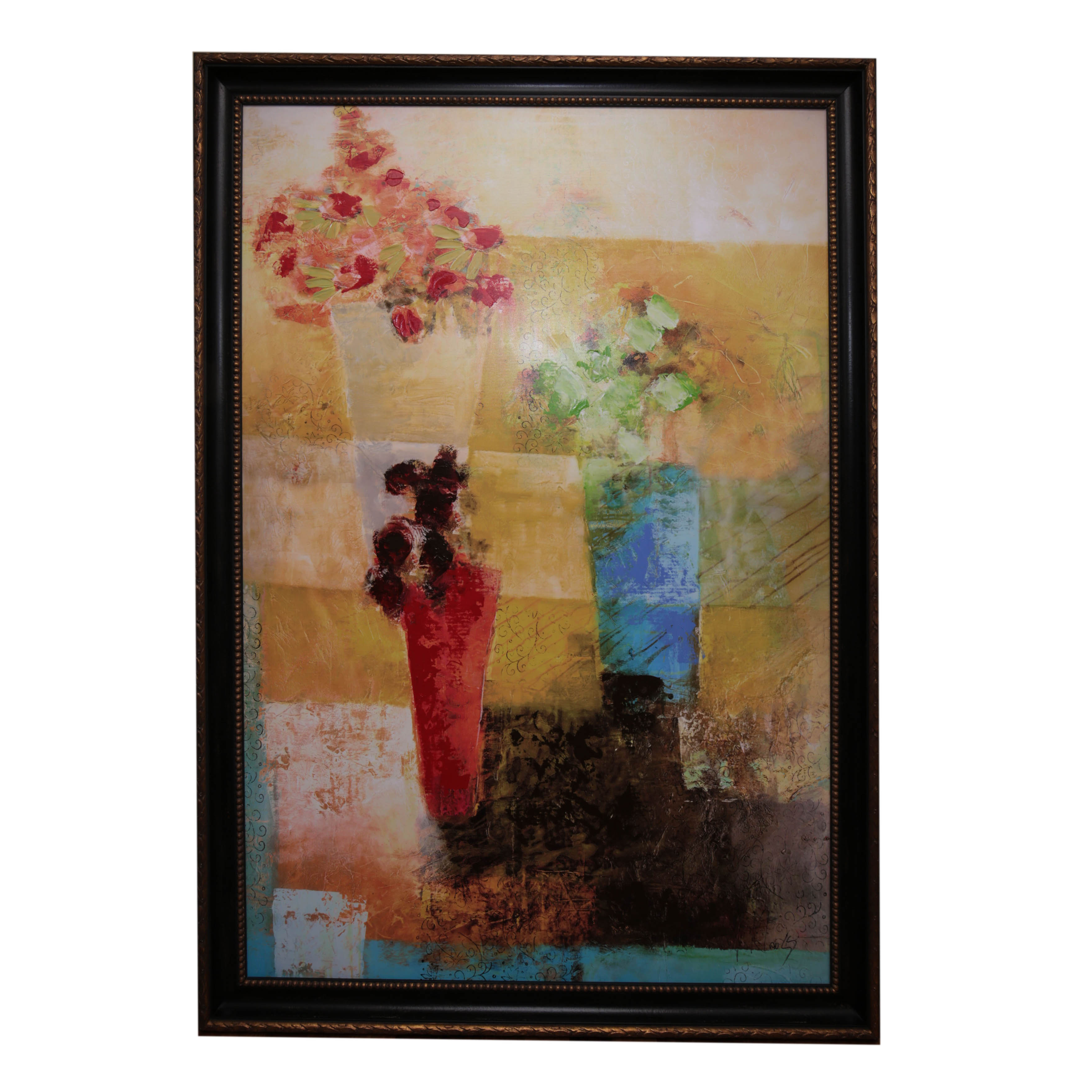 Victor Klauss Original Painting on Canvas "Vases"