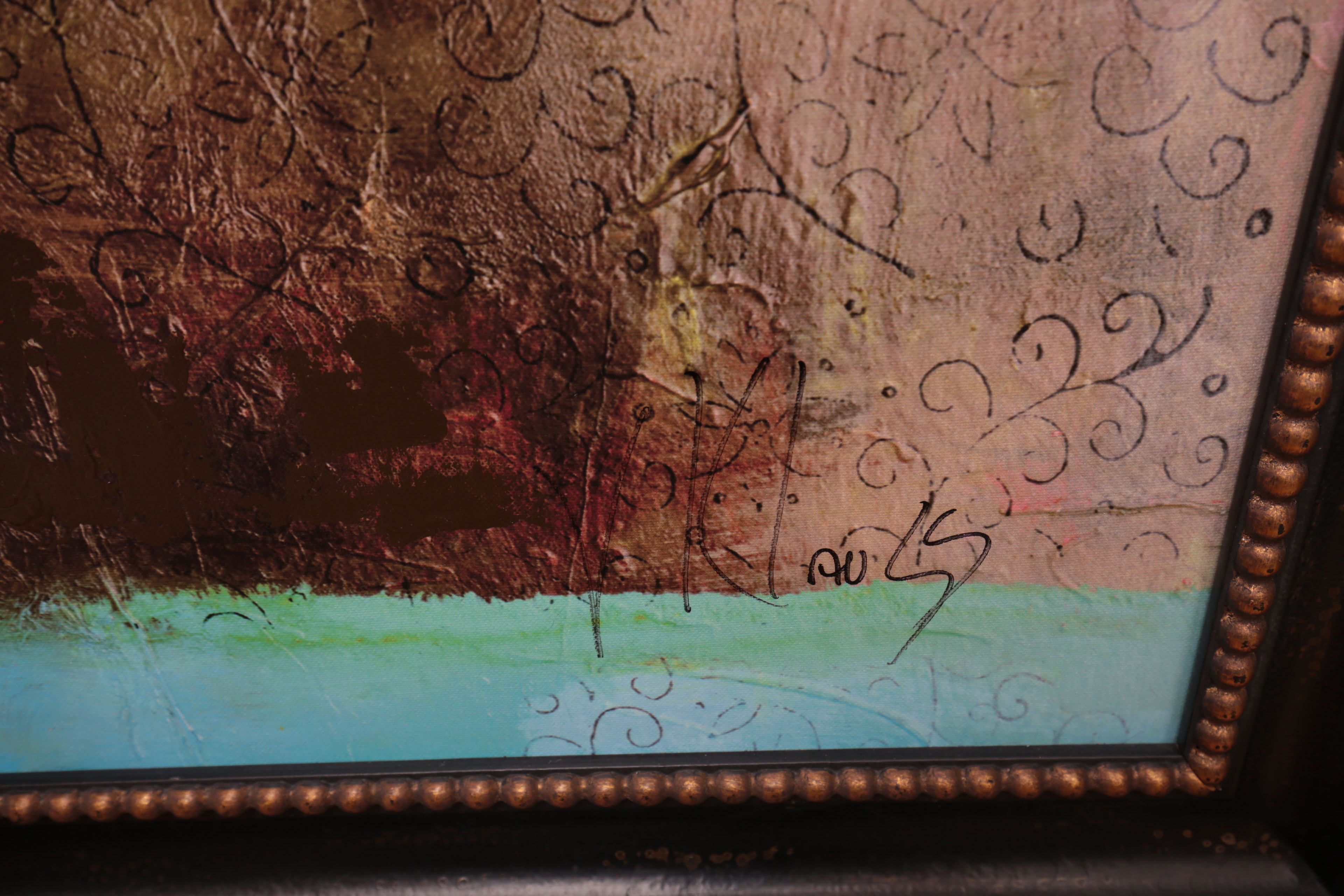 Victor Klauss Original Painting on Canvas "Vases"