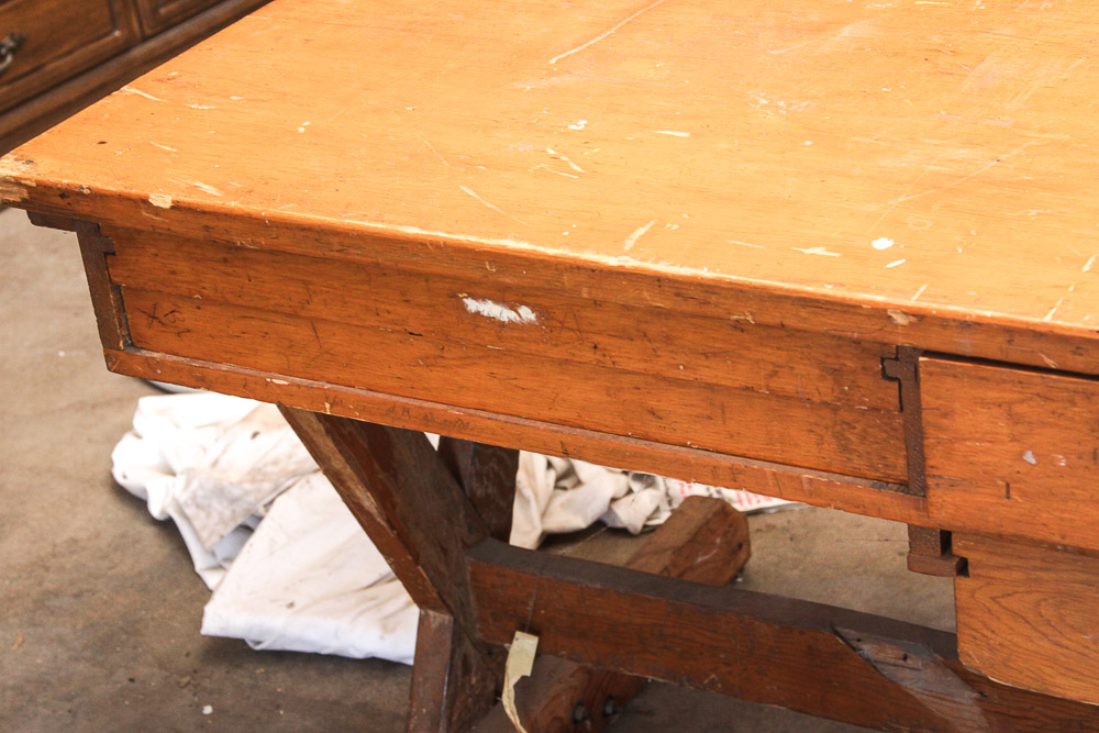 Vintage Wood Work Table