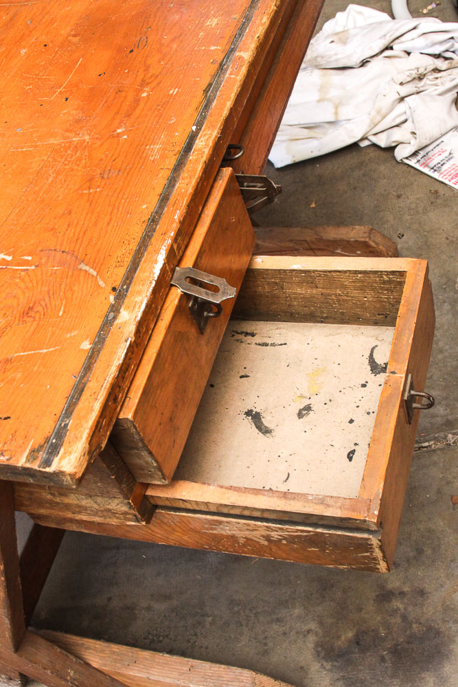 Vintage Wood Work Table