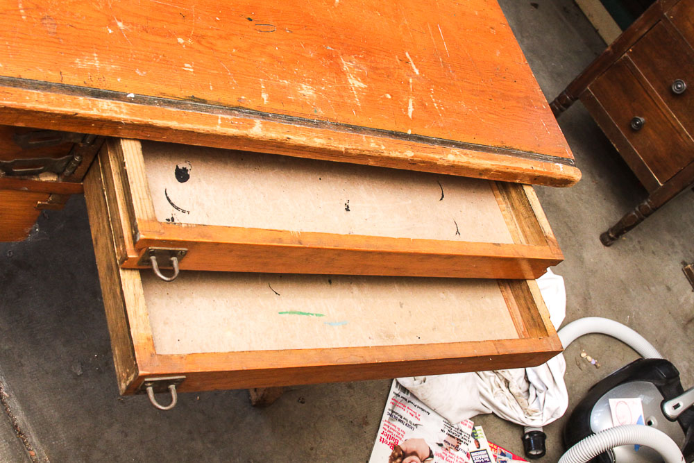 Vintage Wood Work Table