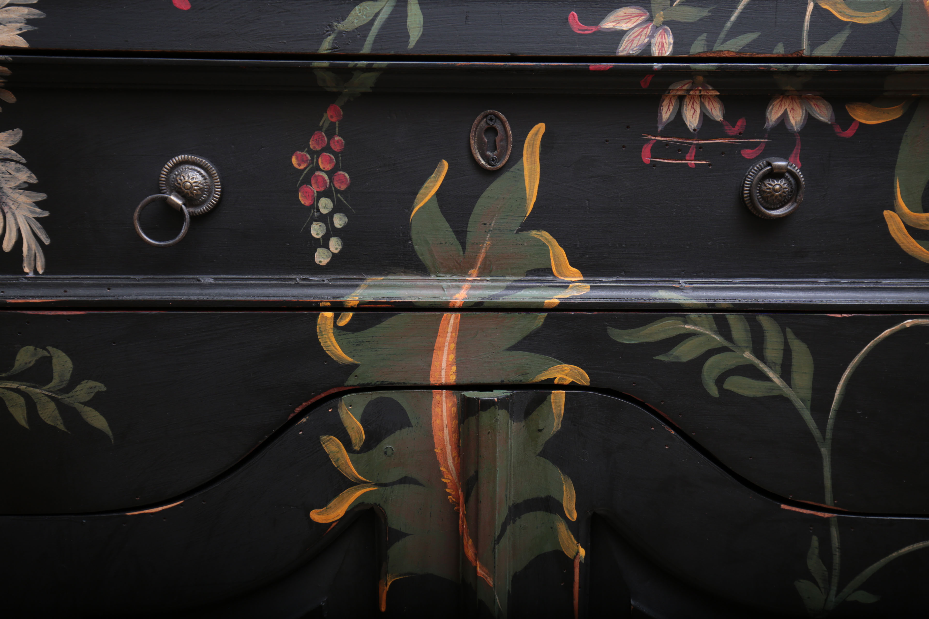 Guild Master Hand-Painted Sideboard Cabinet