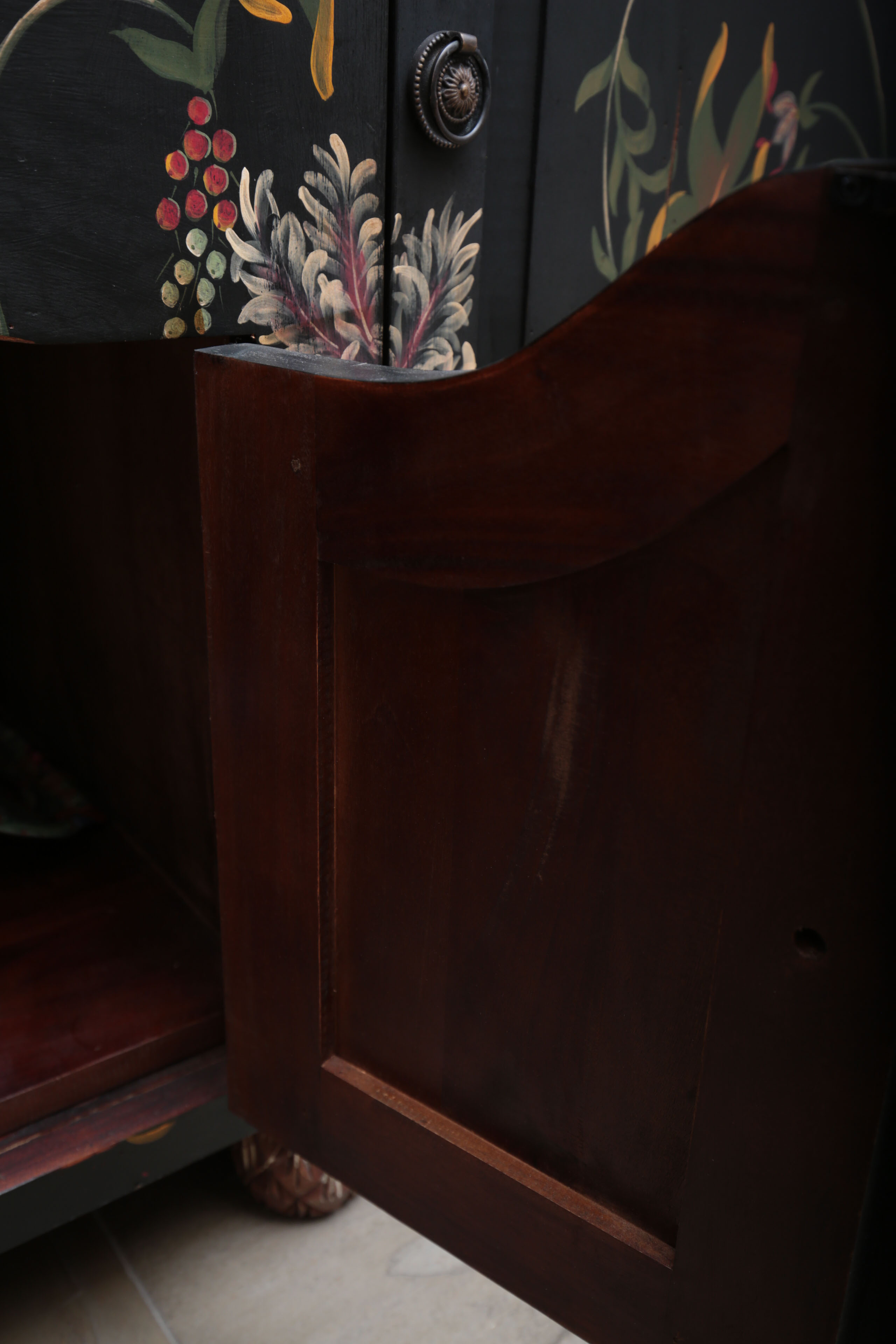 Guild Master Hand-Painted Sideboard Cabinet