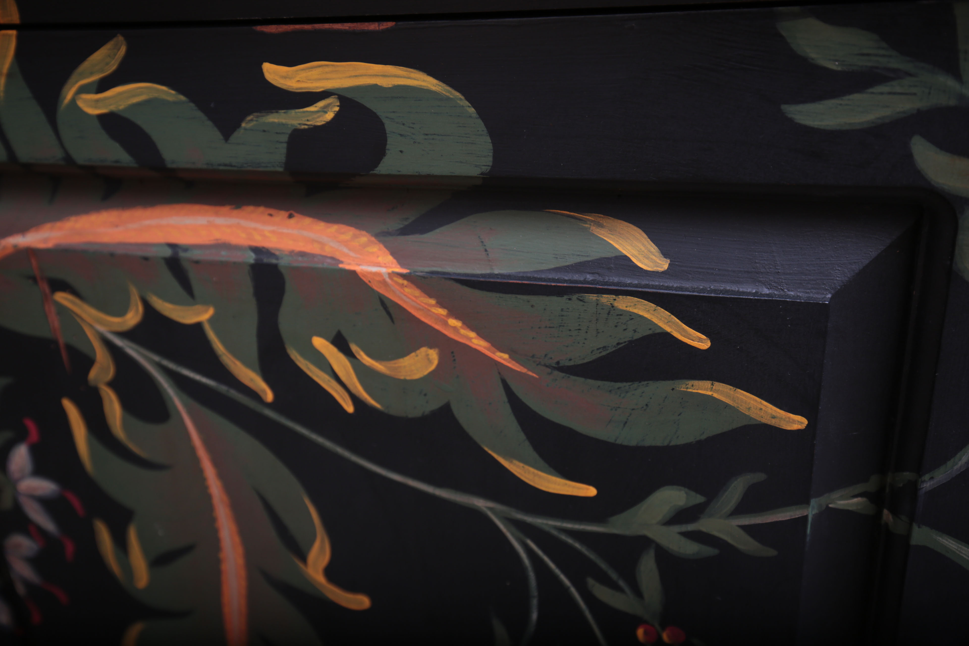 Guild Master Hand-Painted Sideboard Cabinet