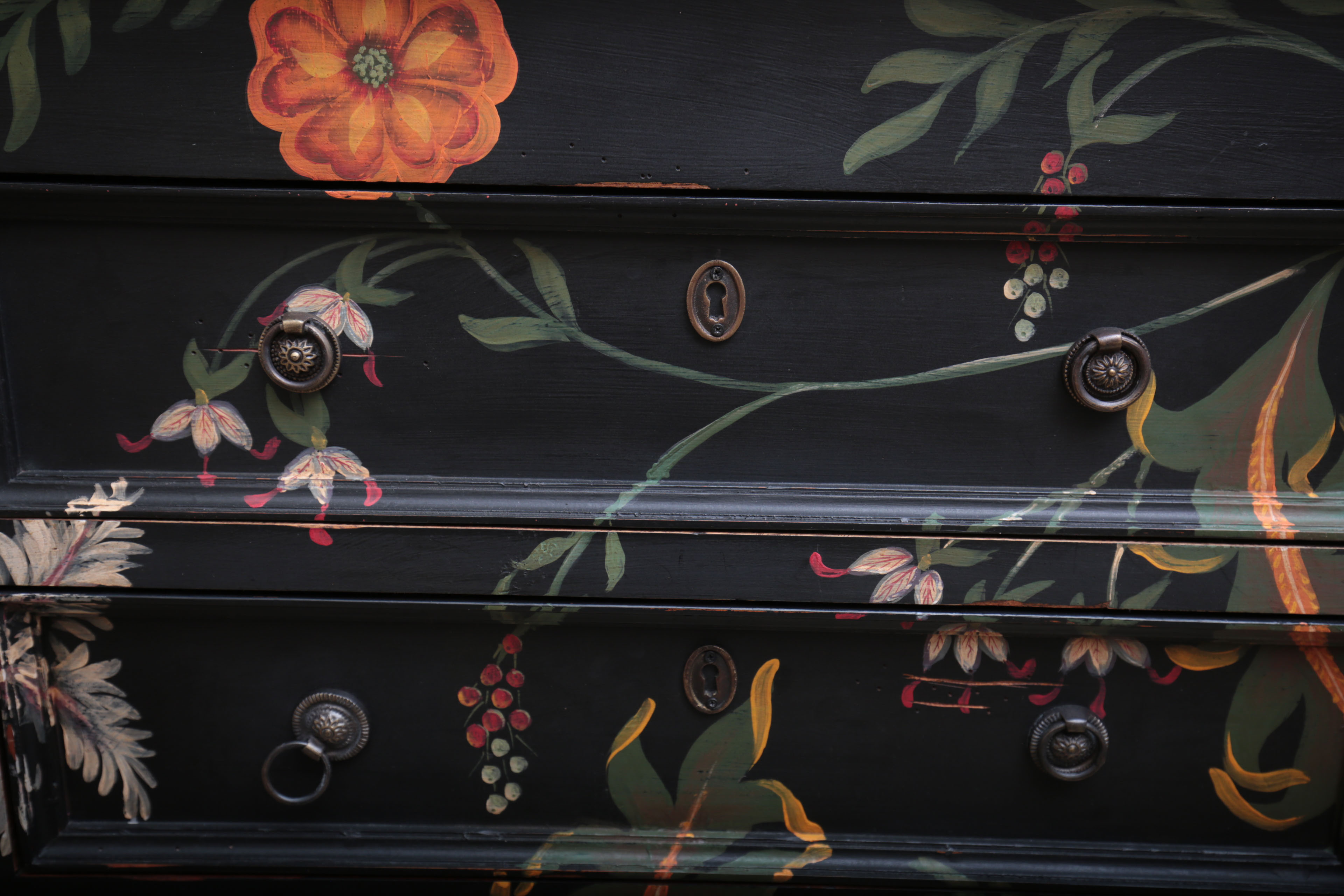 Guild Master Hand-Painted Sideboard Cabinet