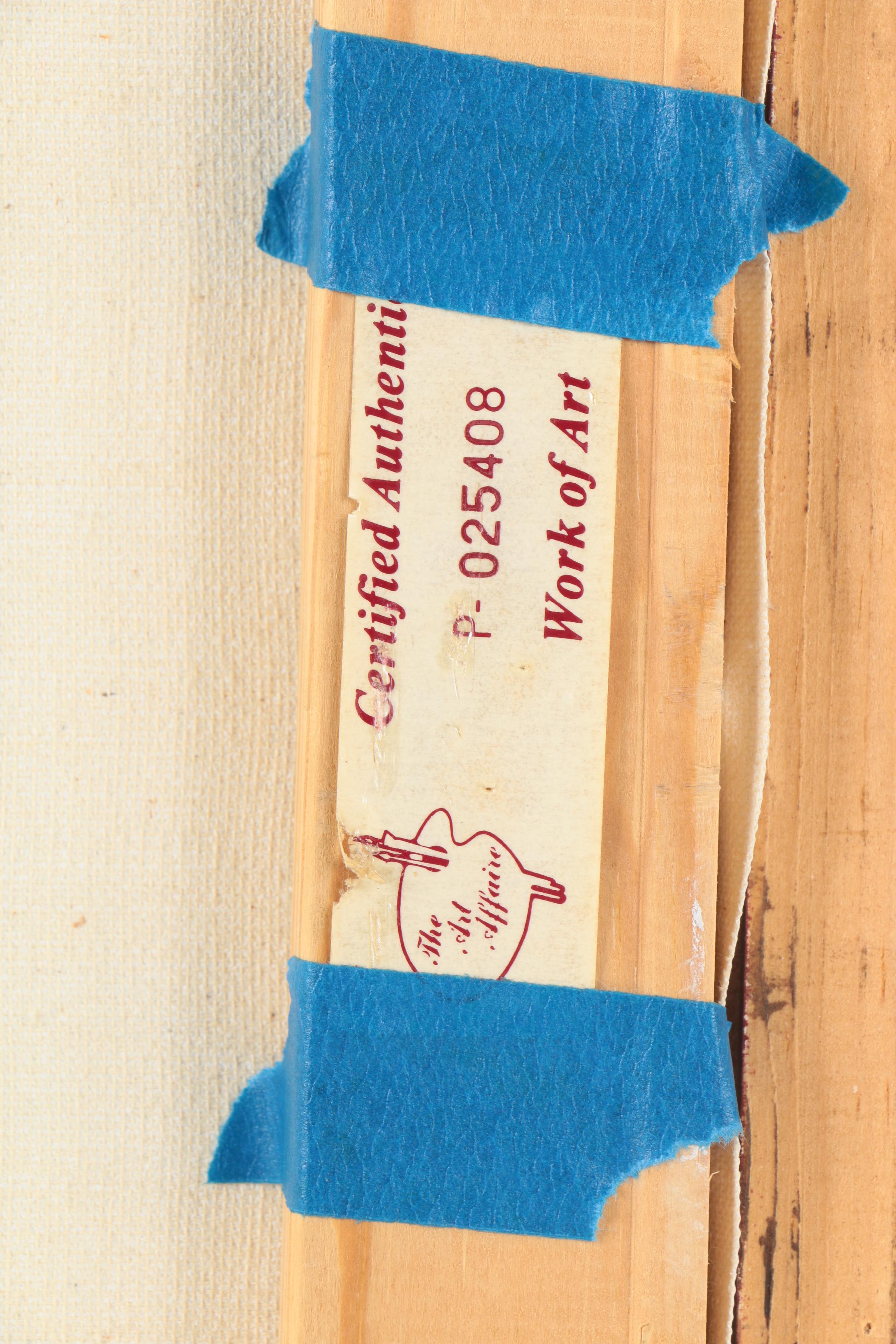 Jim Ford Oil Painting on Canvas of a Harbor Scene