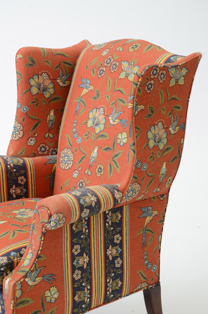 Hickory Chair Company Upholstered Wing Back Armchair