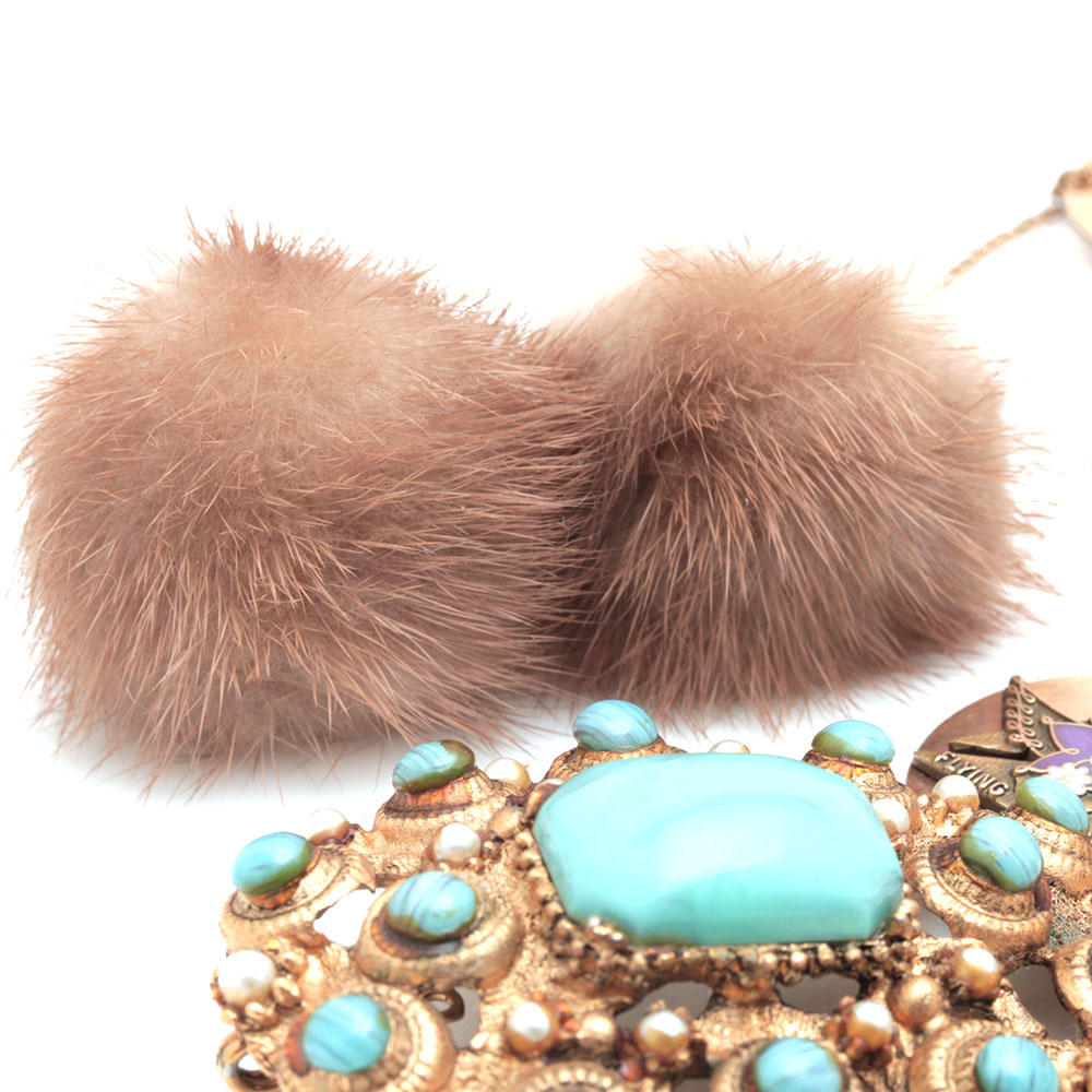 Bead and Stone Costume Jewelry Assortment Including BSK and Monet