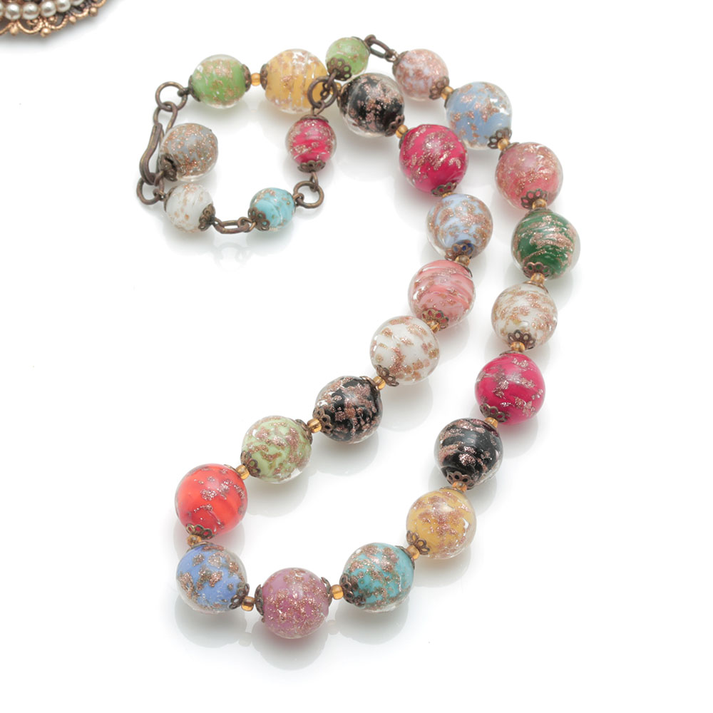 Bead and Stone Costume Jewelry Assortment Including BSK and Monet