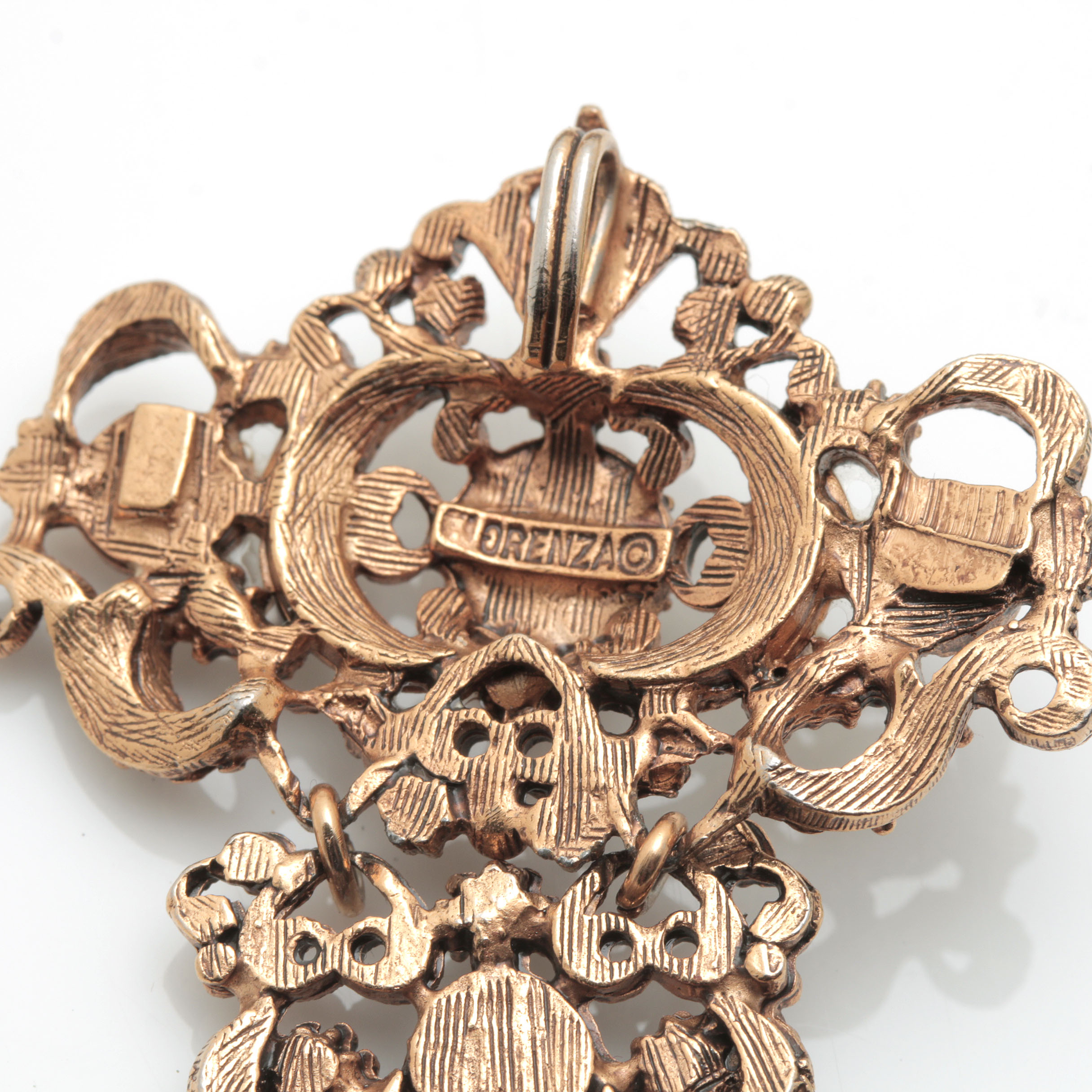 Vintage Gold Tone Colorful Stone Costume Jewelry Including Lisner and Beau Jewels