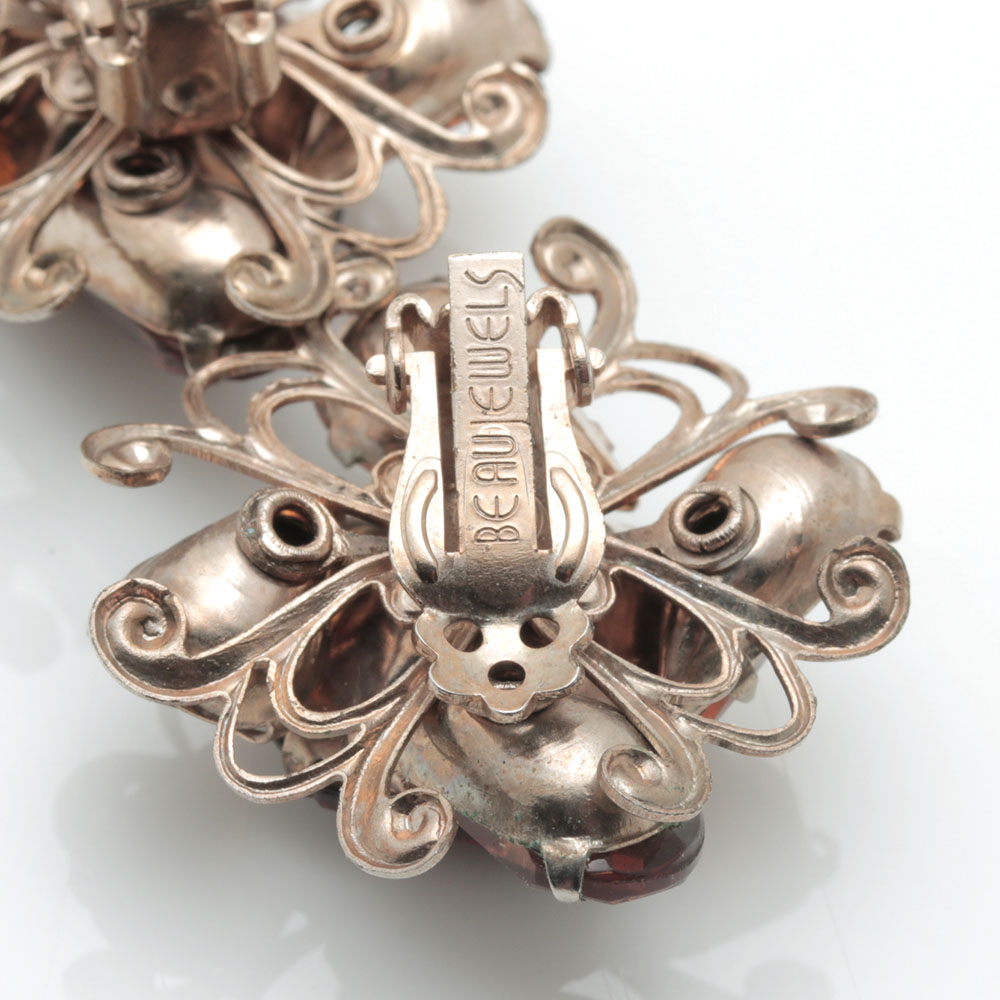 Vintage Gold Tone Colorful Stone Costume Jewelry Including Lisner and Beau Jewels