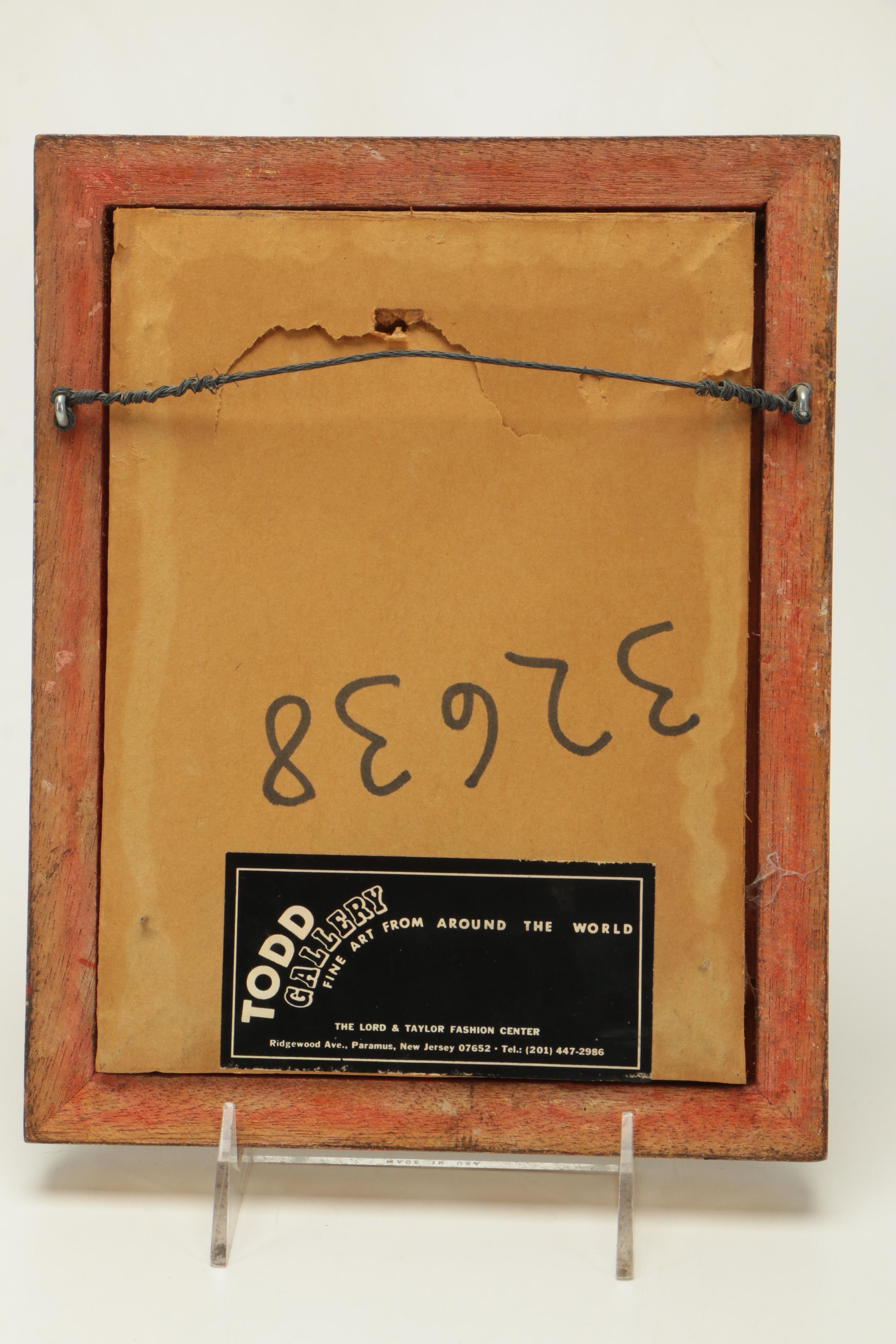 Riccardo Tosti Oil Painting on Canvas Board Winter Landscape