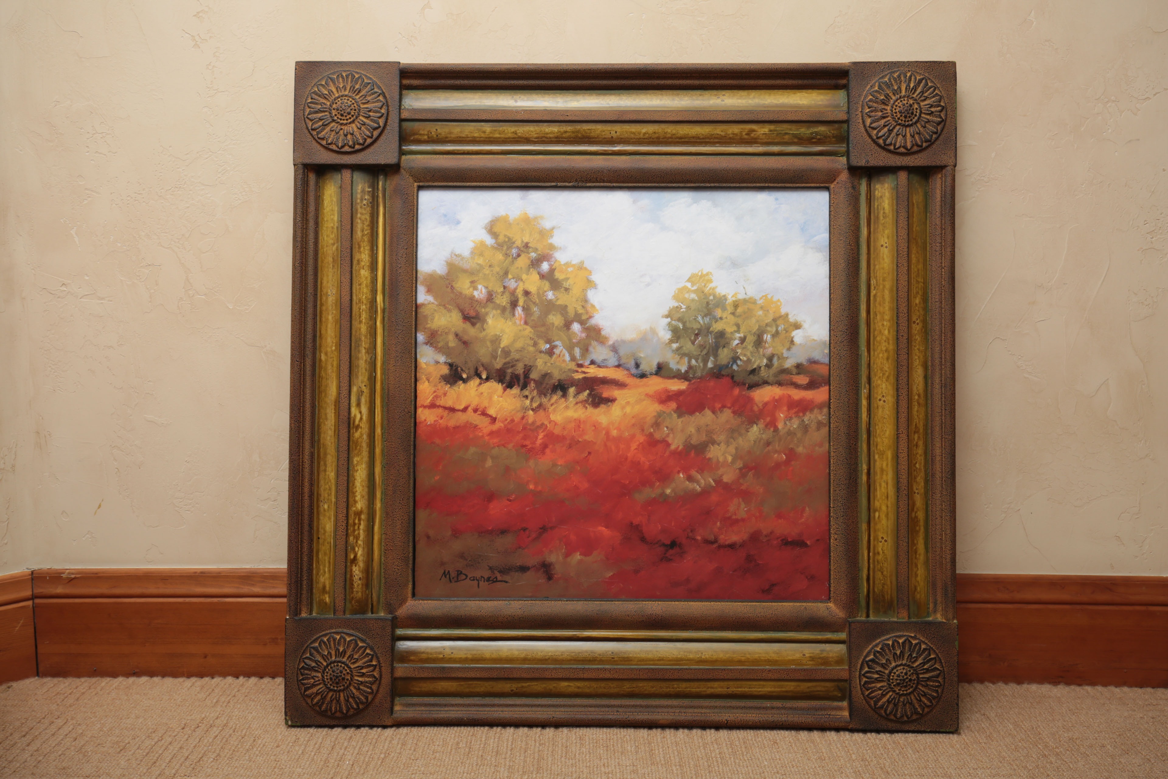 M. Baynes Original Framed Landscape Oil Painting