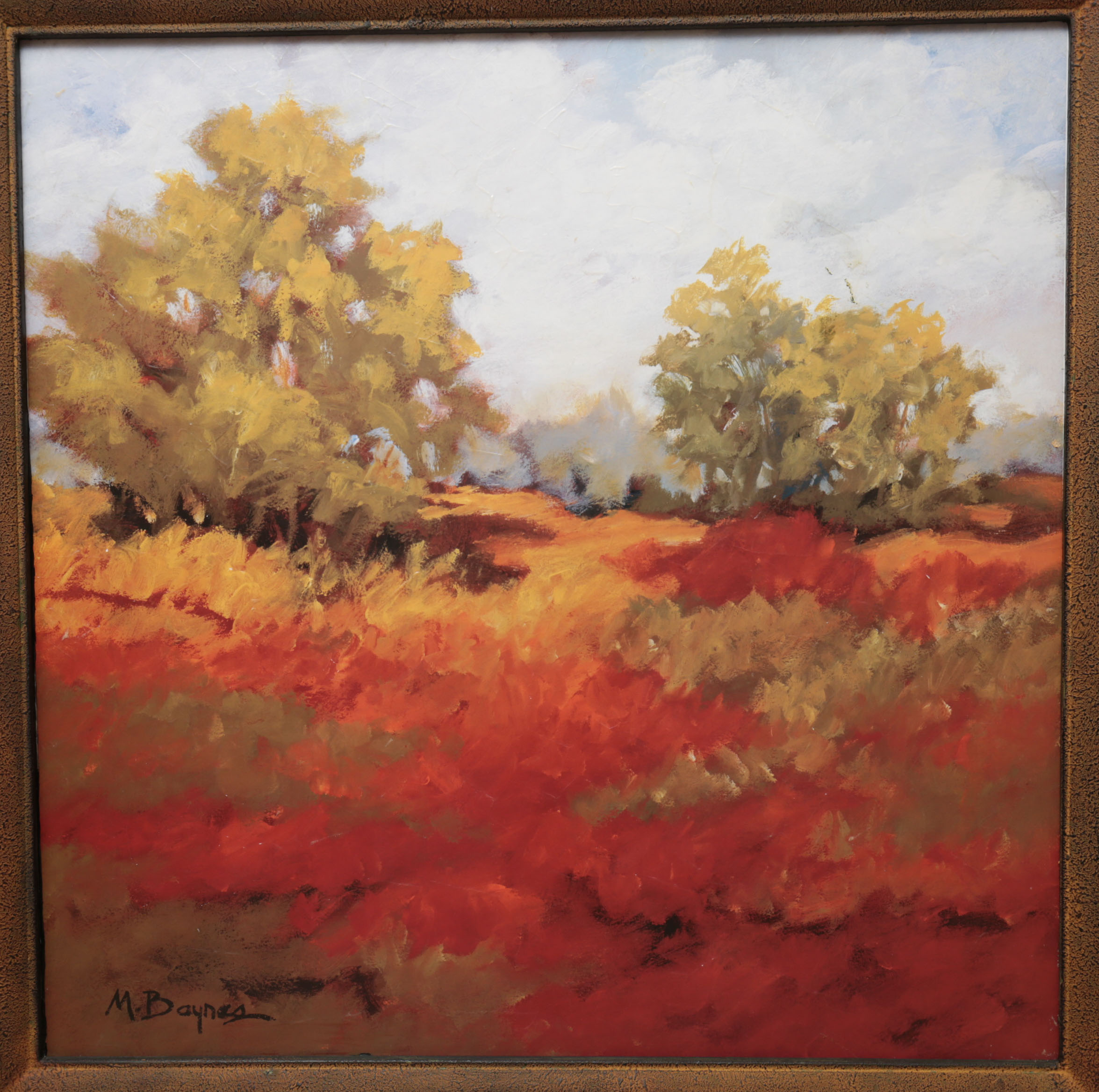 M. Baynes Original Framed Landscape Oil Painting