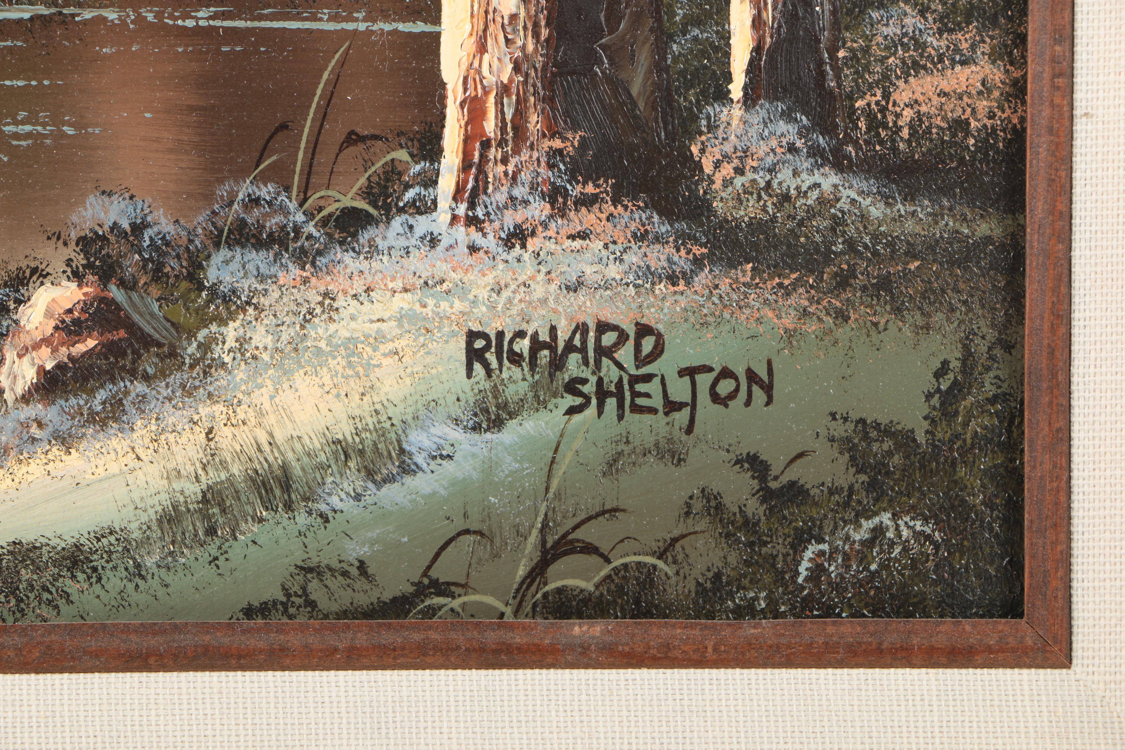 Richard Shelton Oil Painting of a Winter Landscape