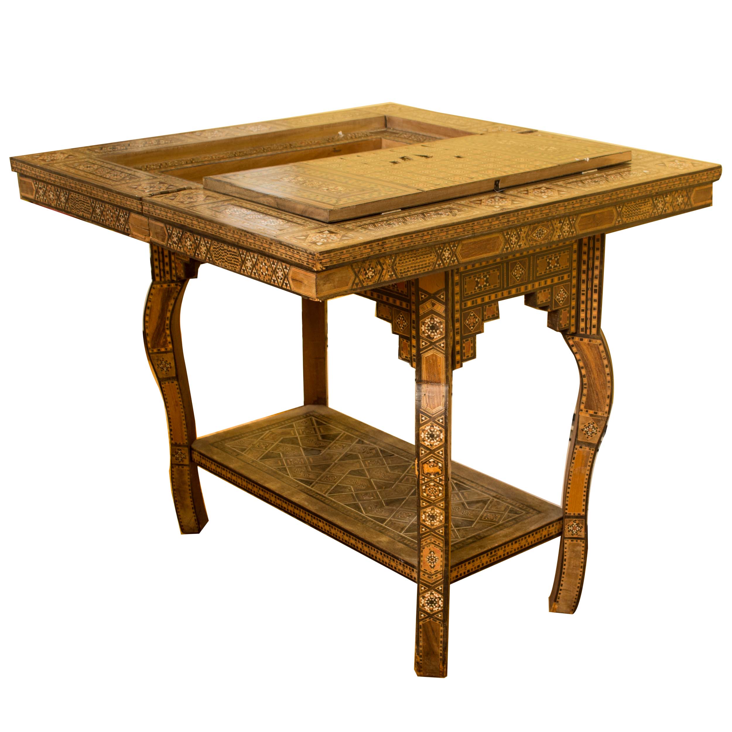 Vintage Syrian Inlaid Game Table