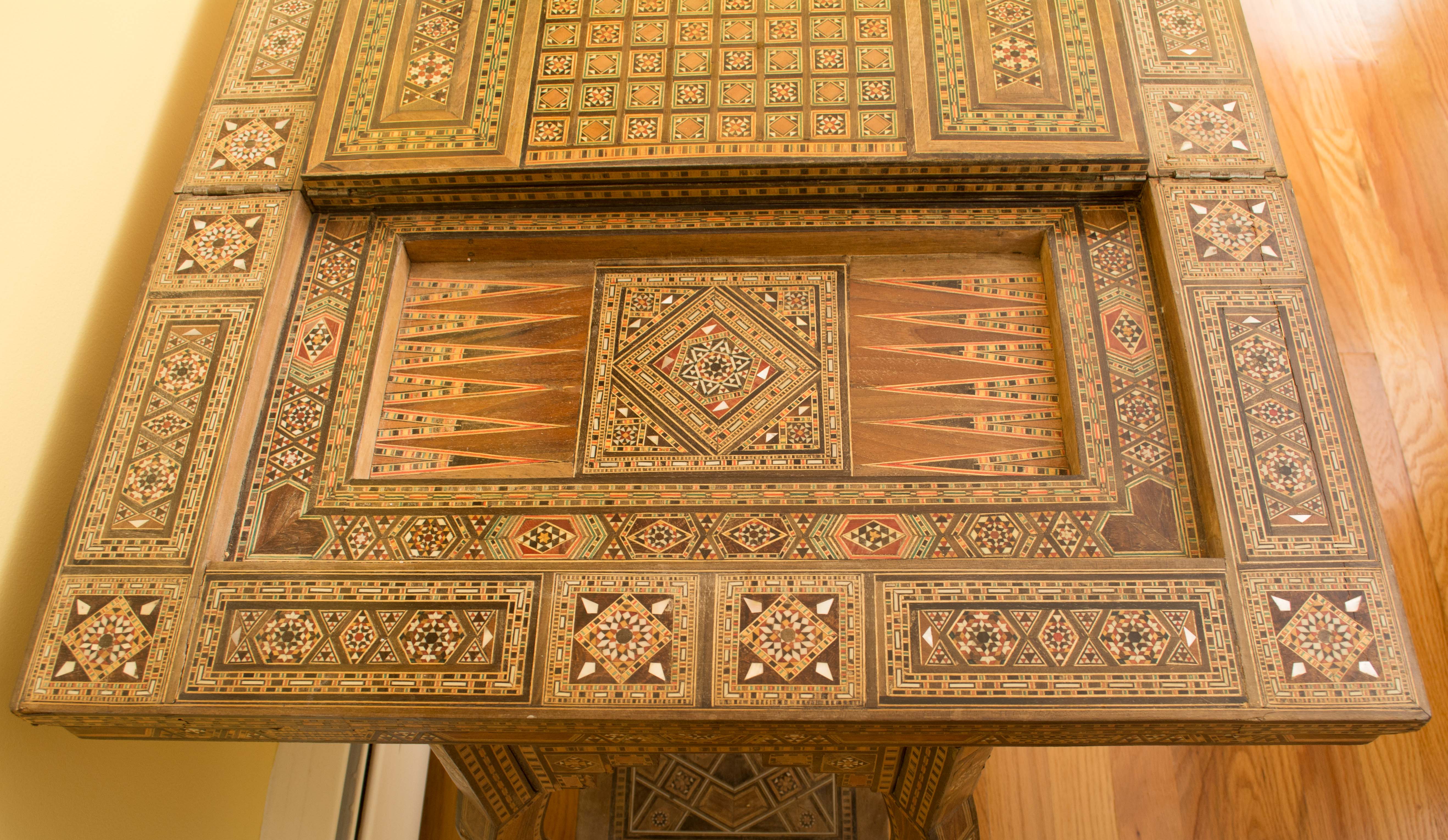 Vintage Syrian Inlaid Game Table