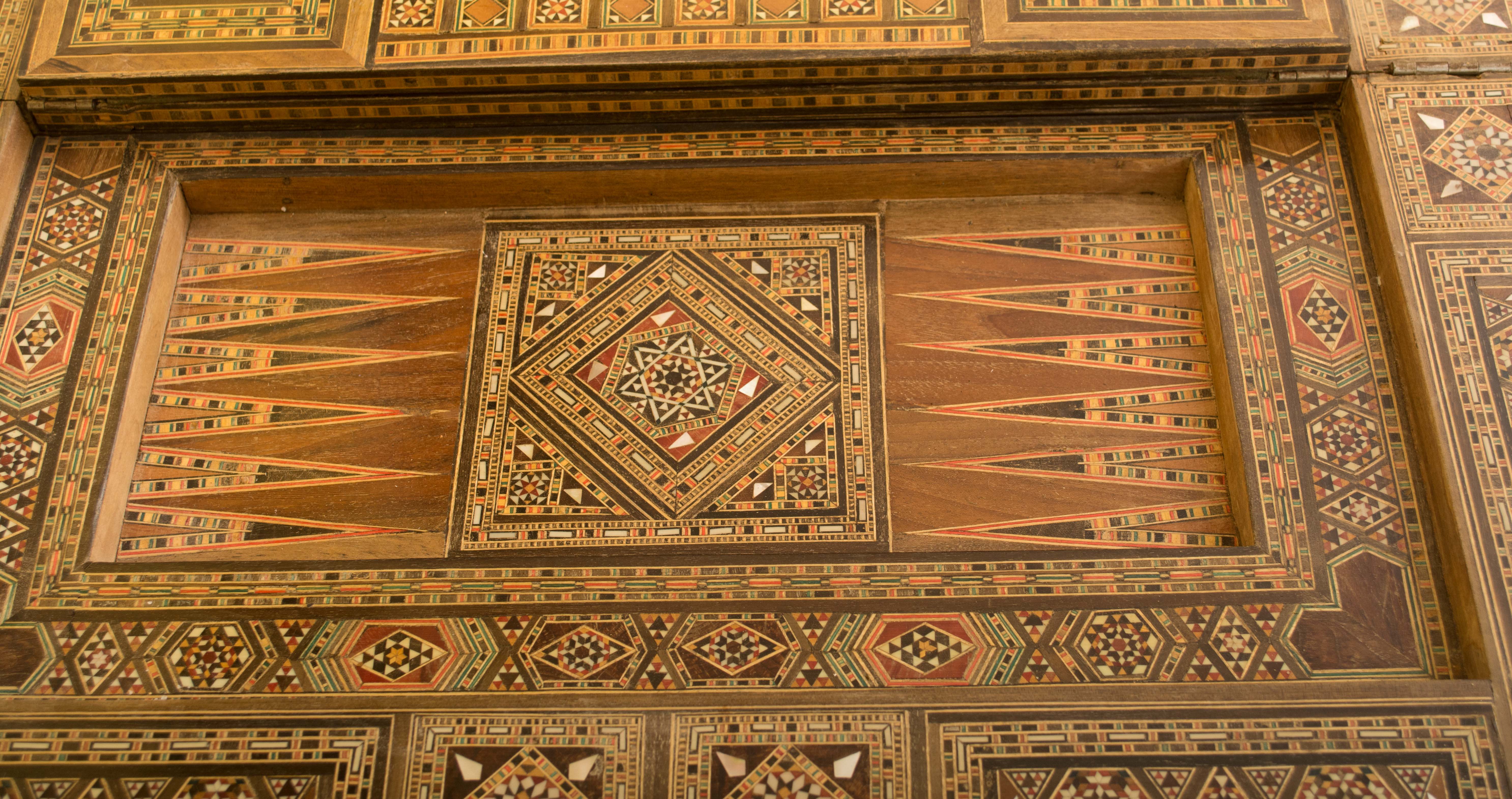 Vintage Syrian Inlaid Game Table