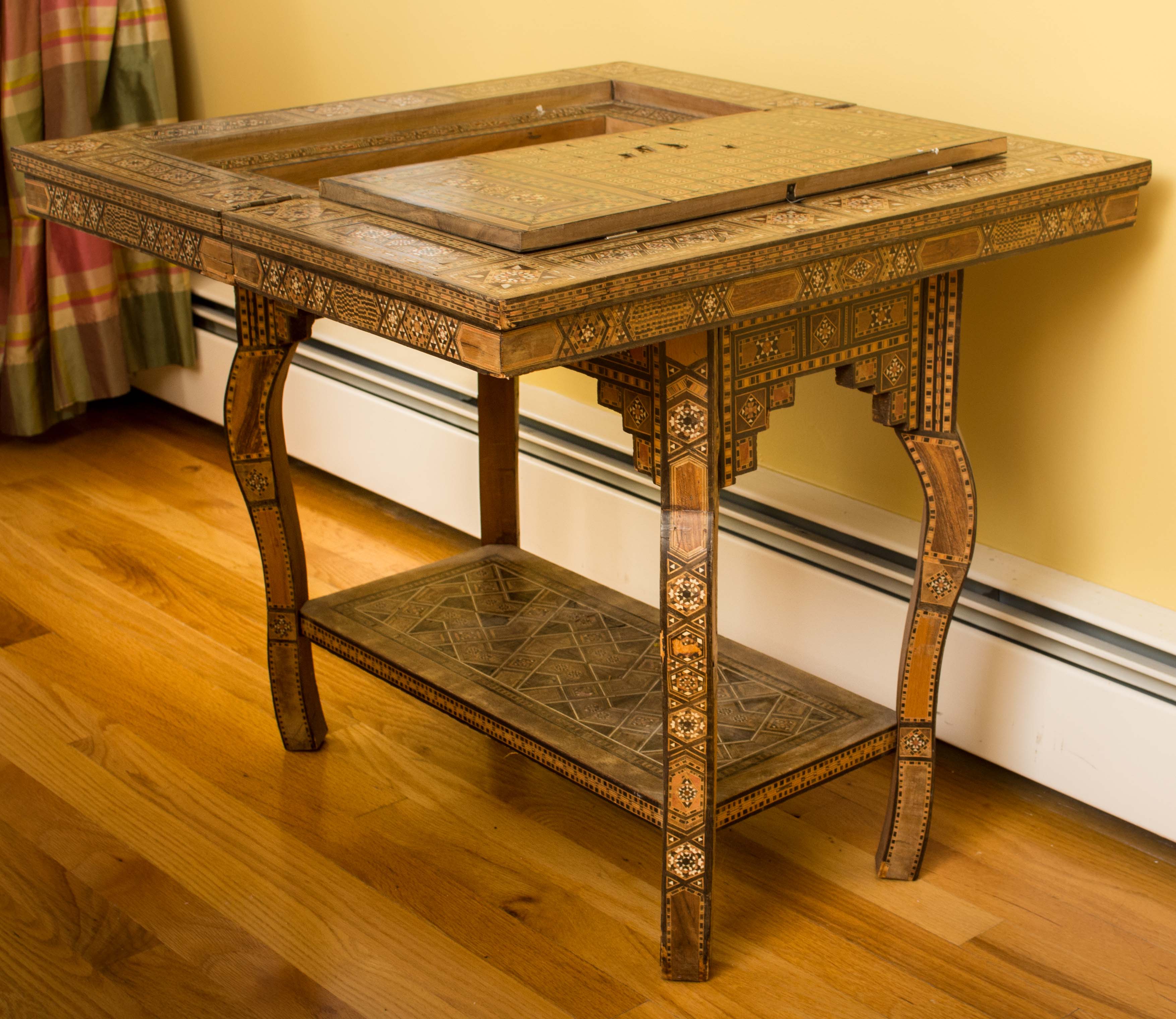 Vintage Syrian Inlaid Game Table