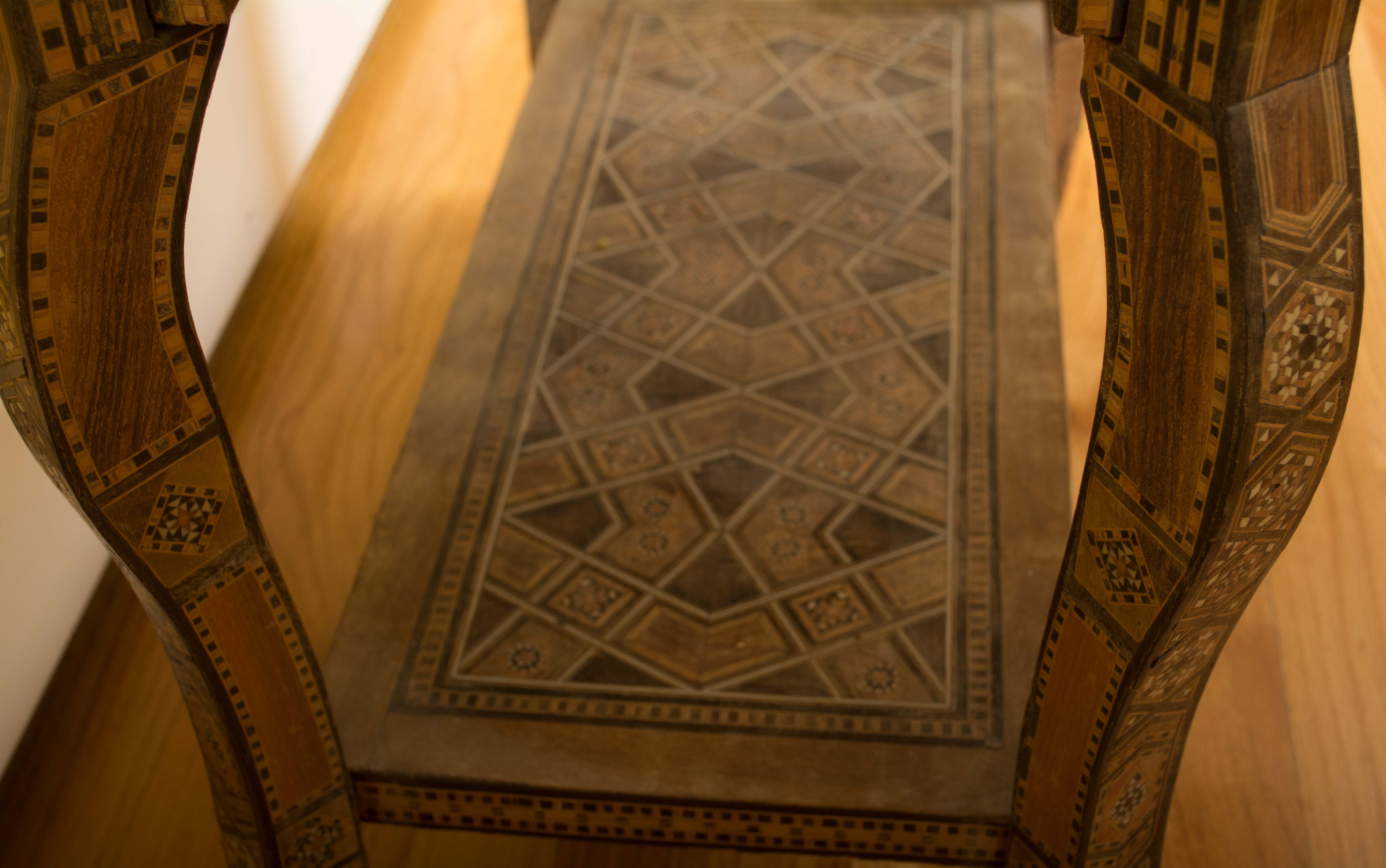 Vintage Syrian Inlaid Game Table