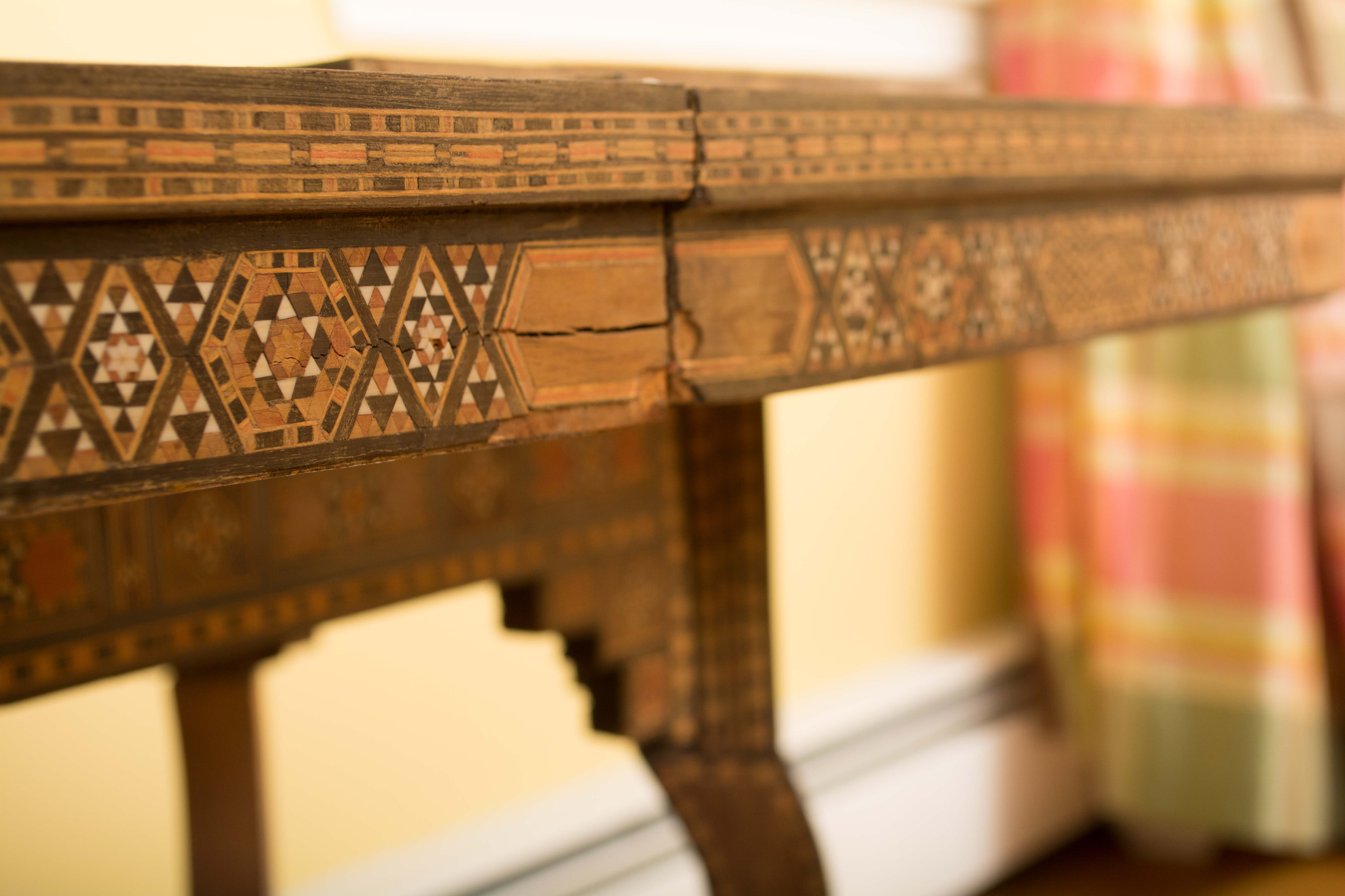 Vintage Syrian Inlaid Game Table