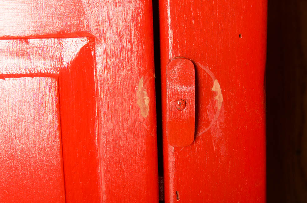 Red Wooden Cabinet